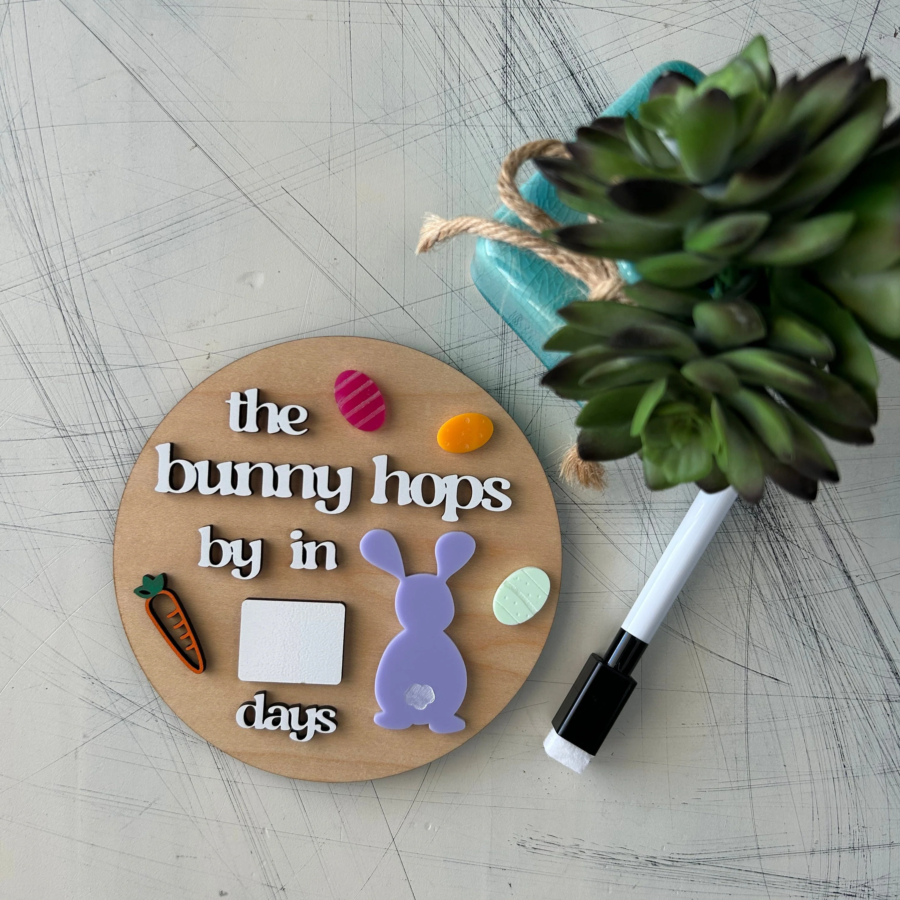 The bunny hops by in ... days - Dry Erase Easter Countdown Sign - Image 5
