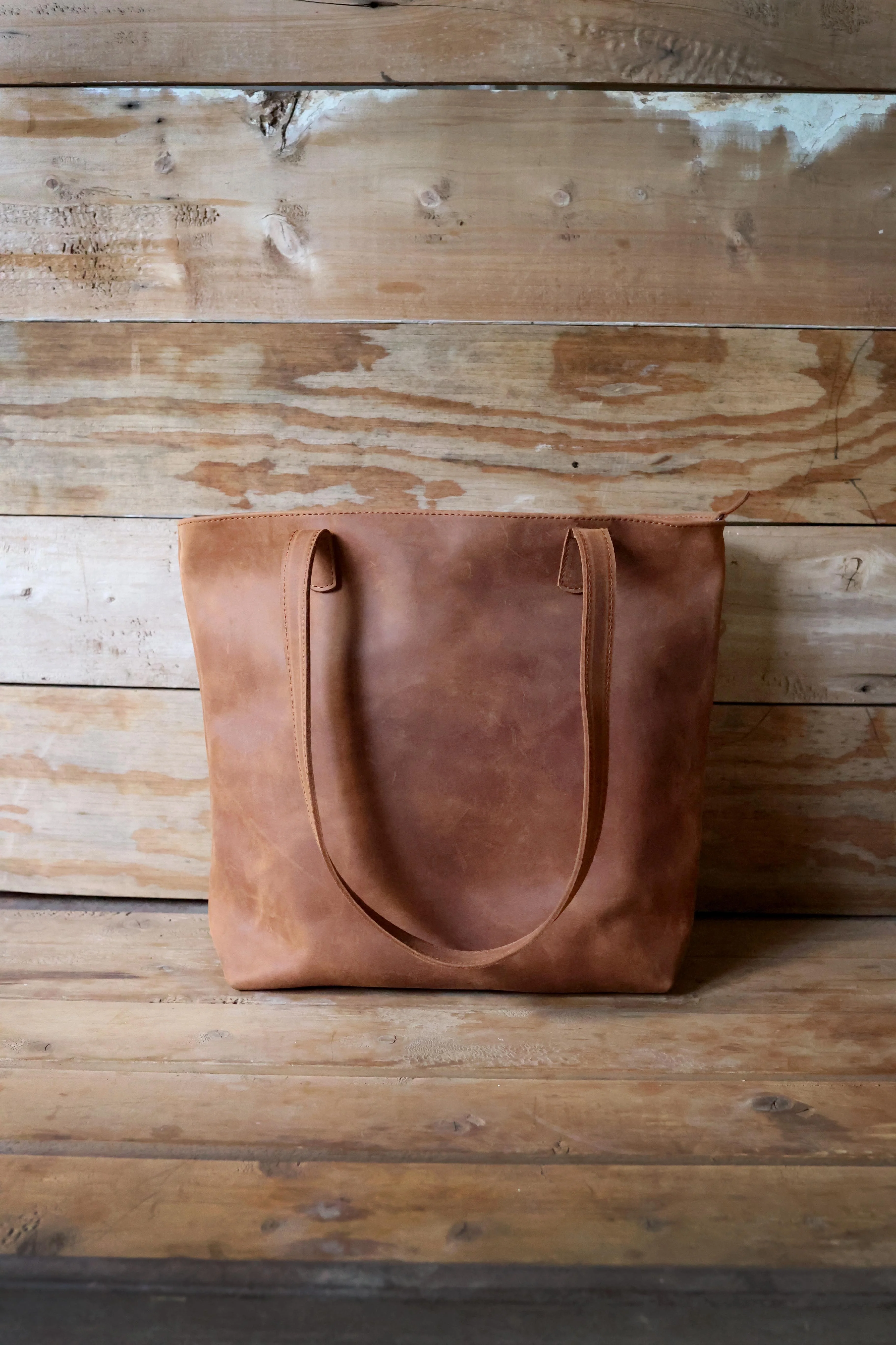 Kilele Leather Market Tote - Image 3