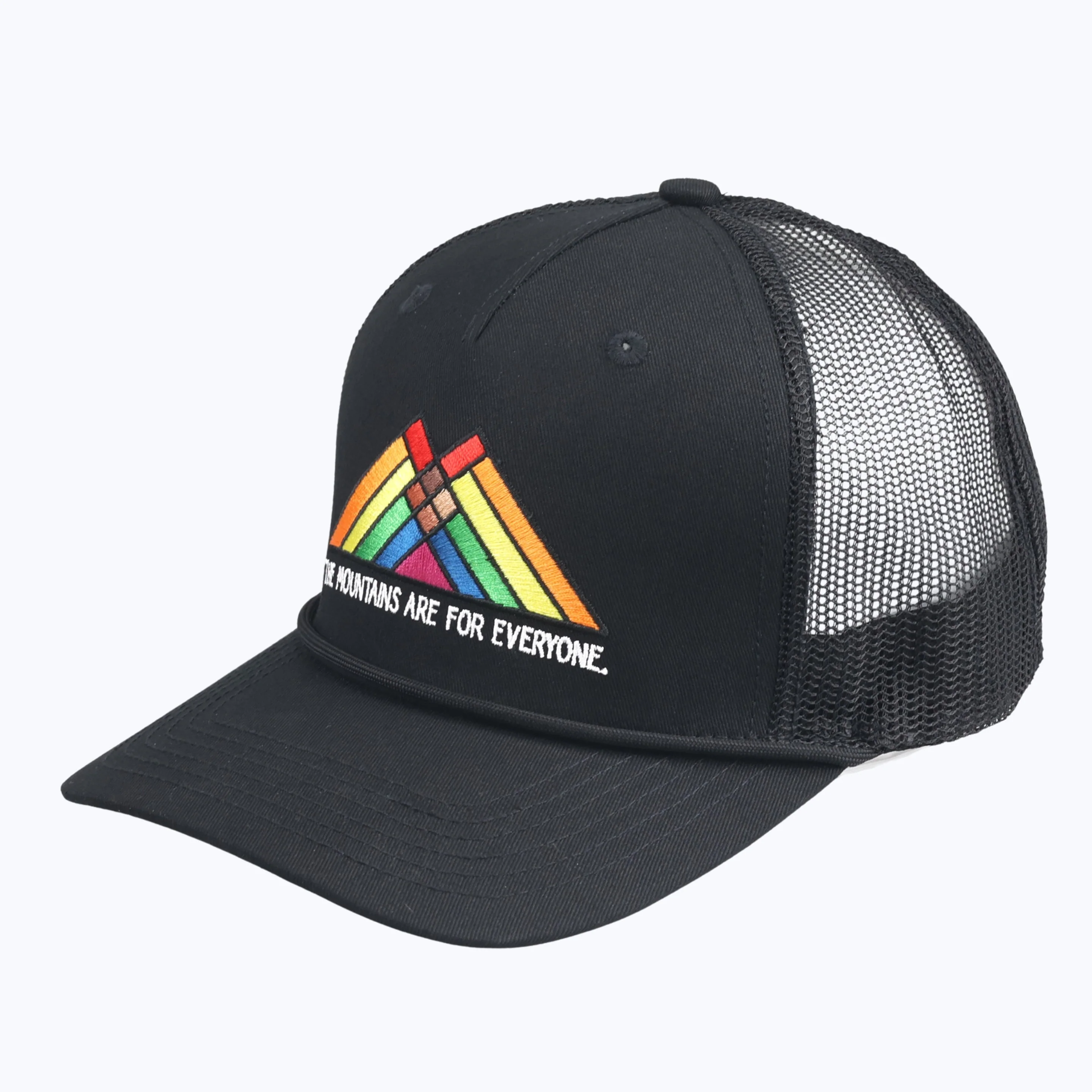 The Mountains Are For Everyone Embroidered Trucker Rope Cap - Image 2