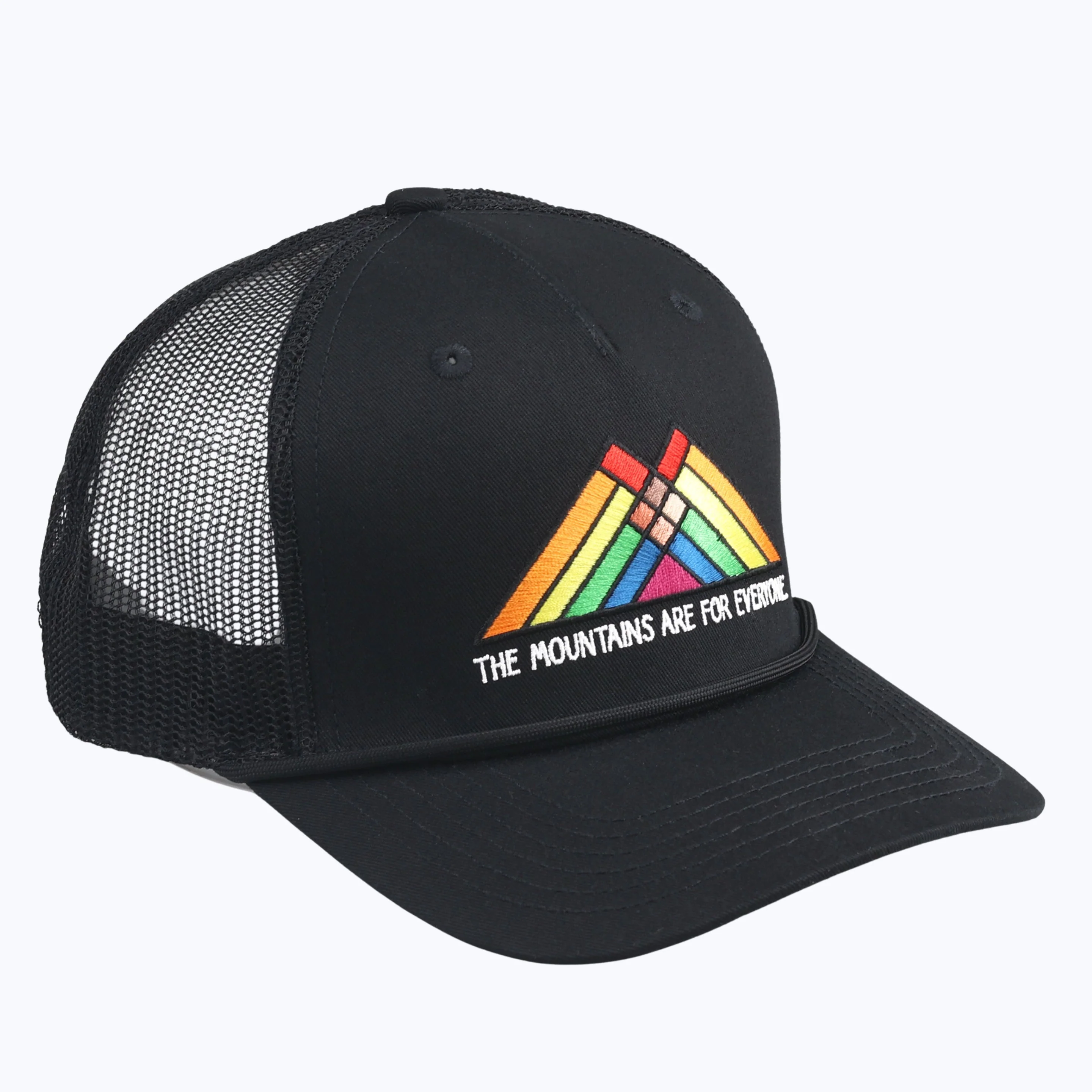 The Mountains Are For Everyone Embroidered Trucker Rope Cap - Image 3