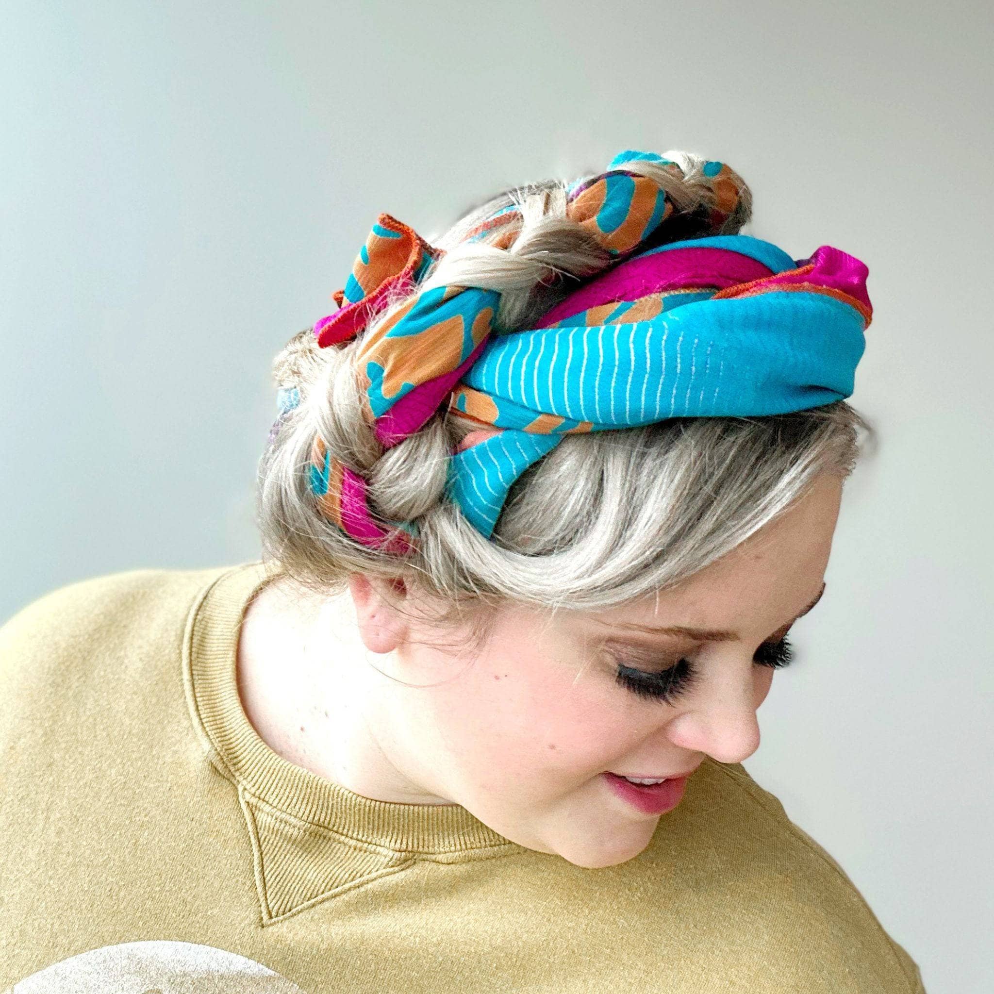 The Original Medley Scarf. ♻️ Made from Sari Magic - Image 12