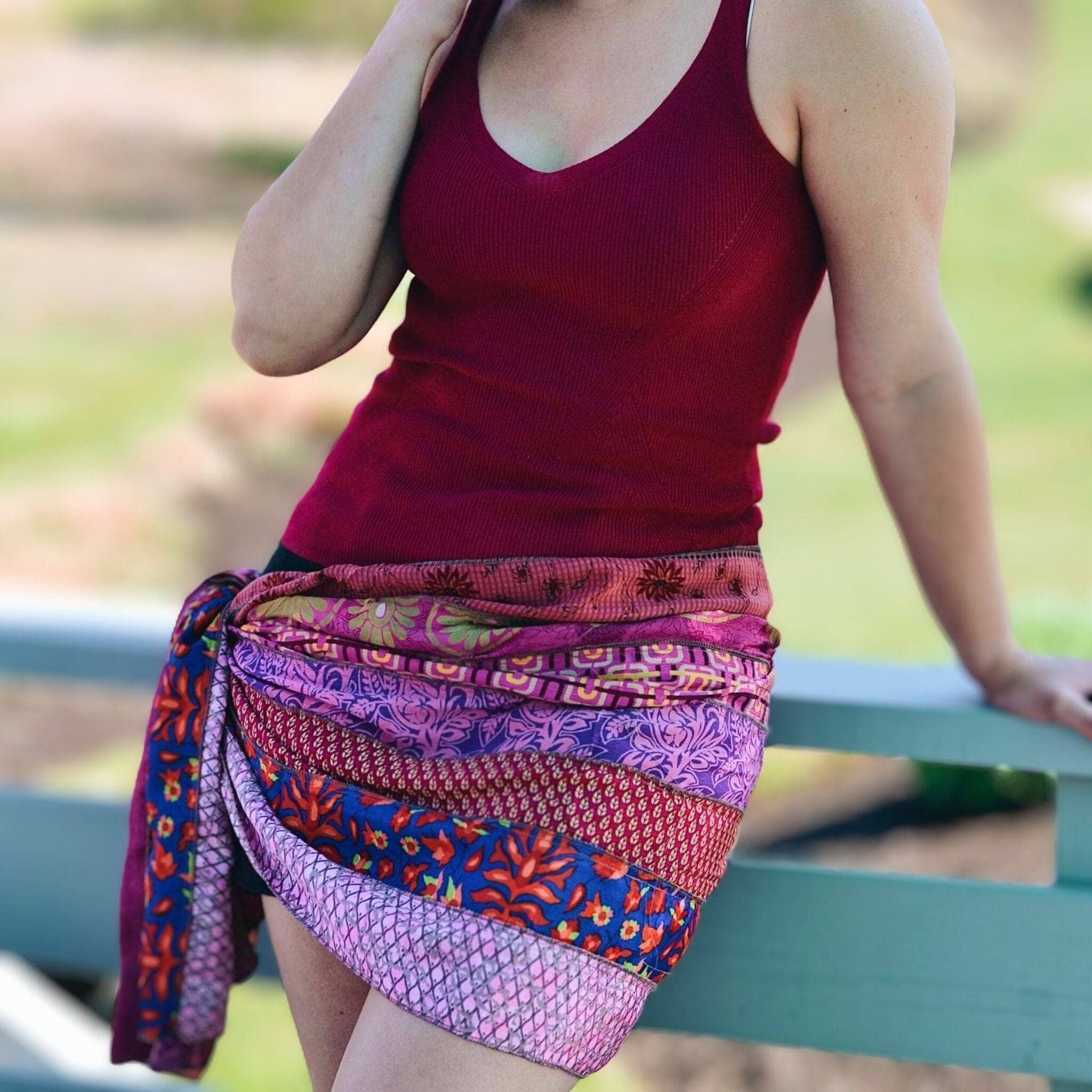 The Original Medley Scarf. ♻️ Made from Sari Magic - Image 16