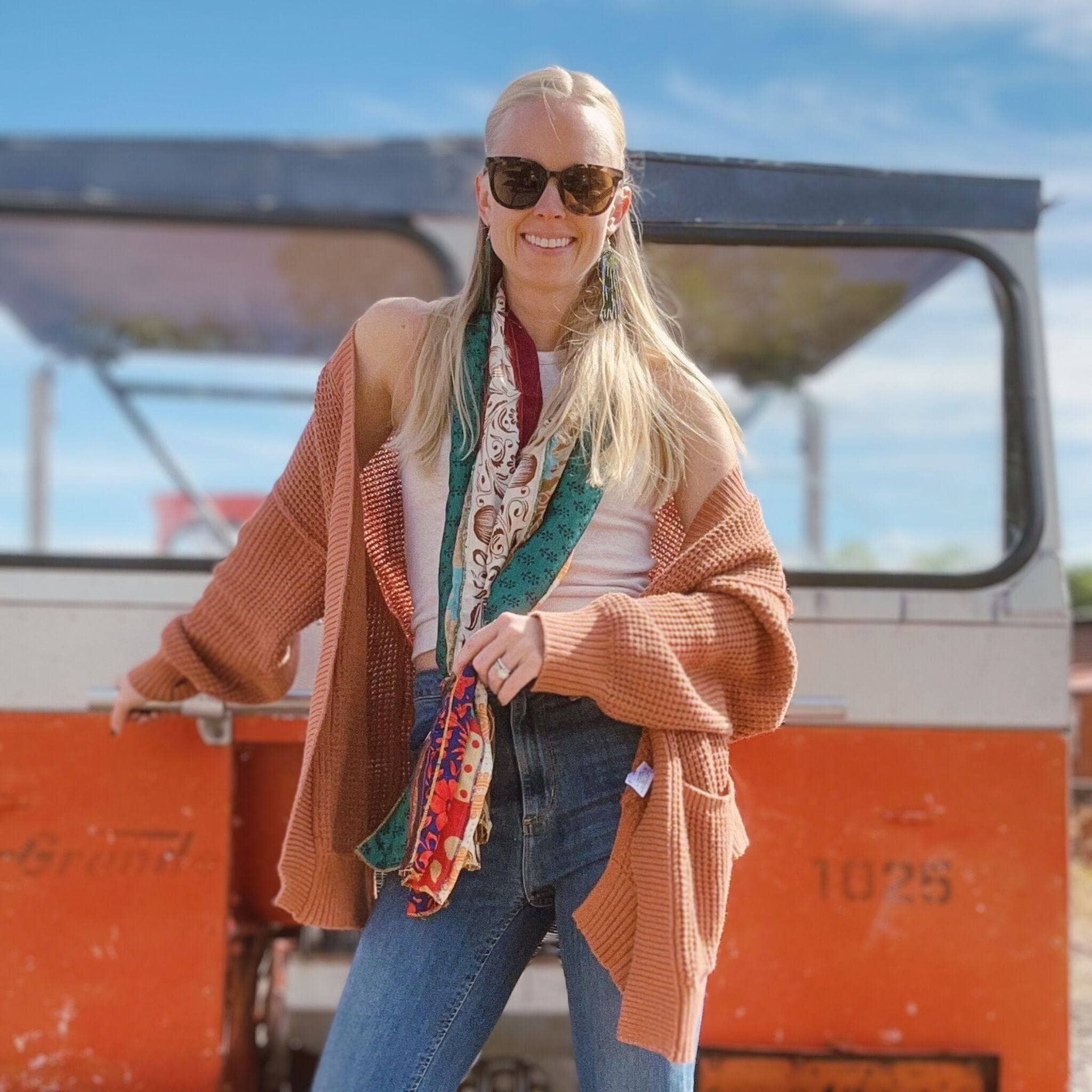 The Original Medley Scarf. ♻️ Made from Sari Magic - Image 2