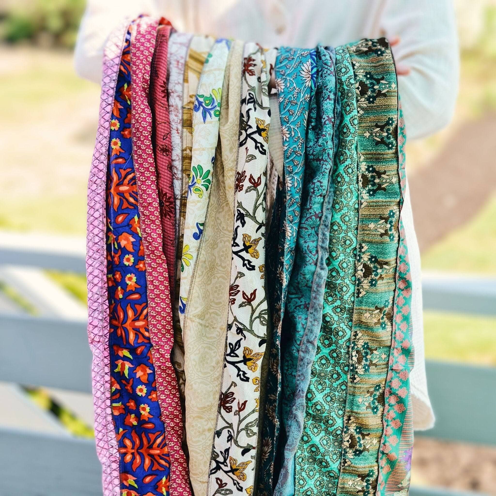 The Original Medley Scarf. ♻️ Made from Sari Magic - Image 5