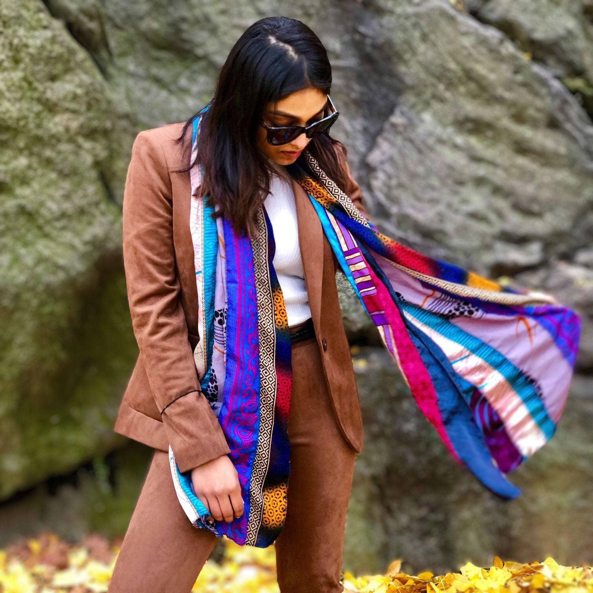 The Original Medley Scarf. ♻️ Made from Sari Magic - Image 7