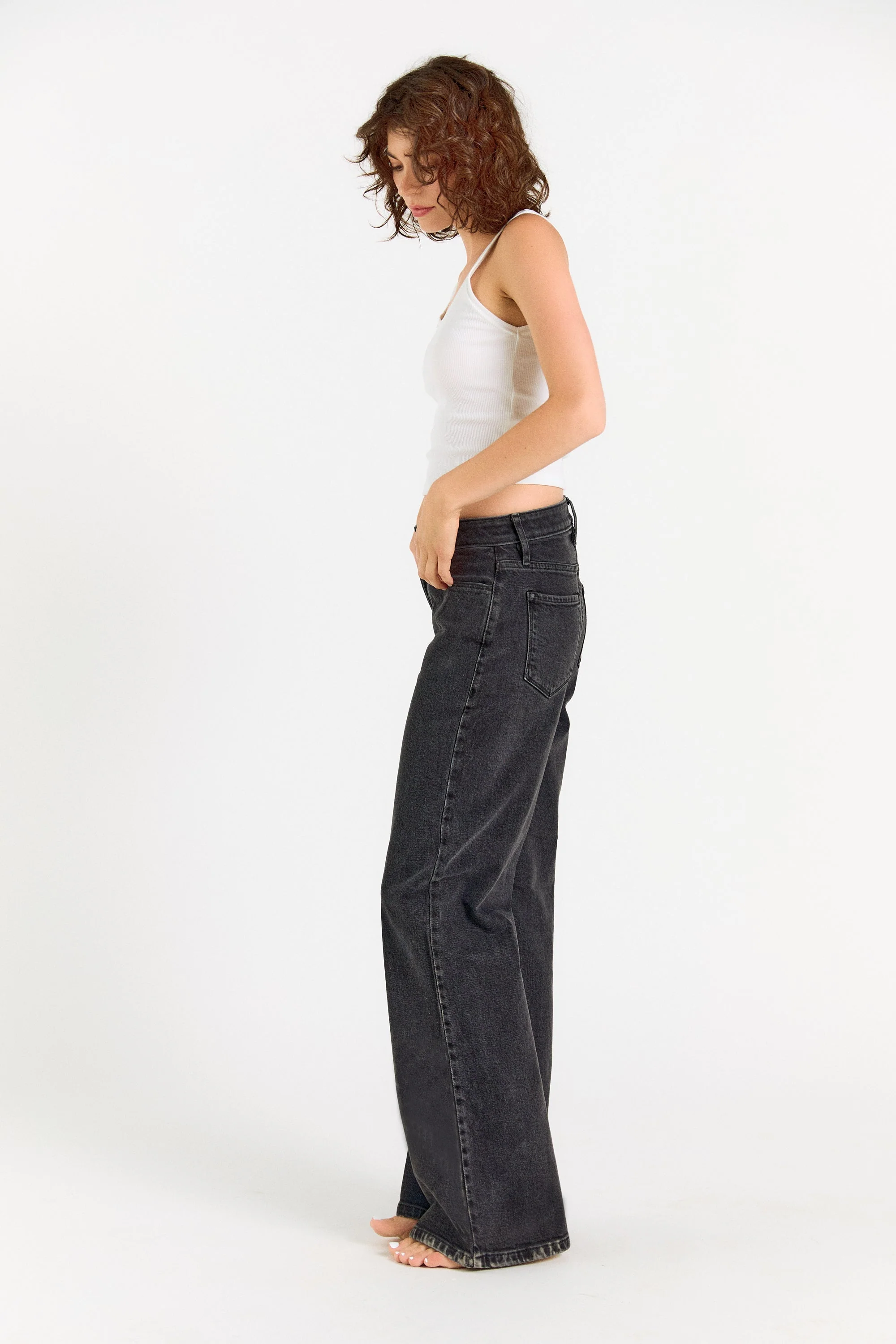 The Rebel Wide Leg - Carbon - Image 2