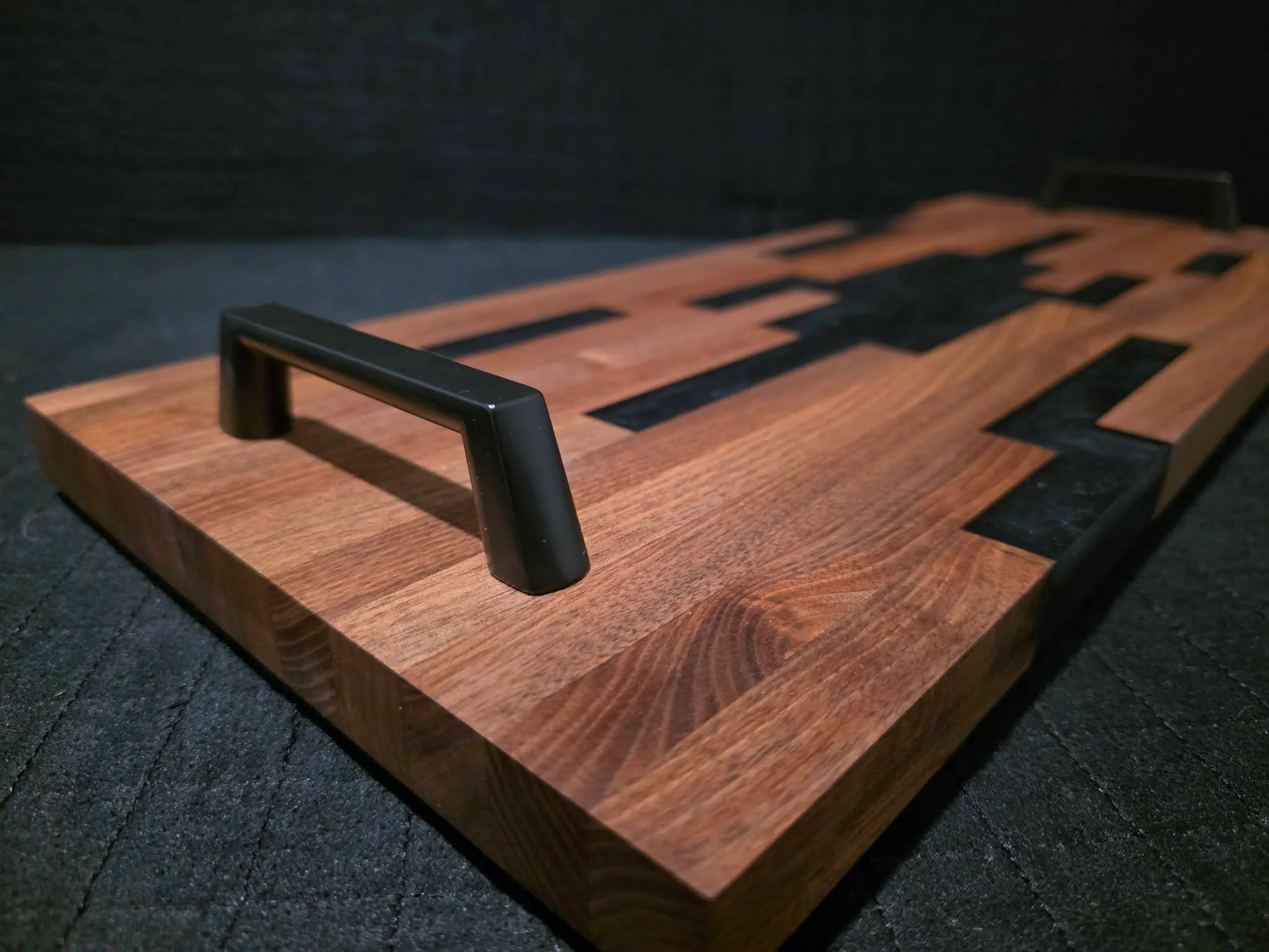 'The Space Between' Walnut & Epoxy Serving Tray - Image 3