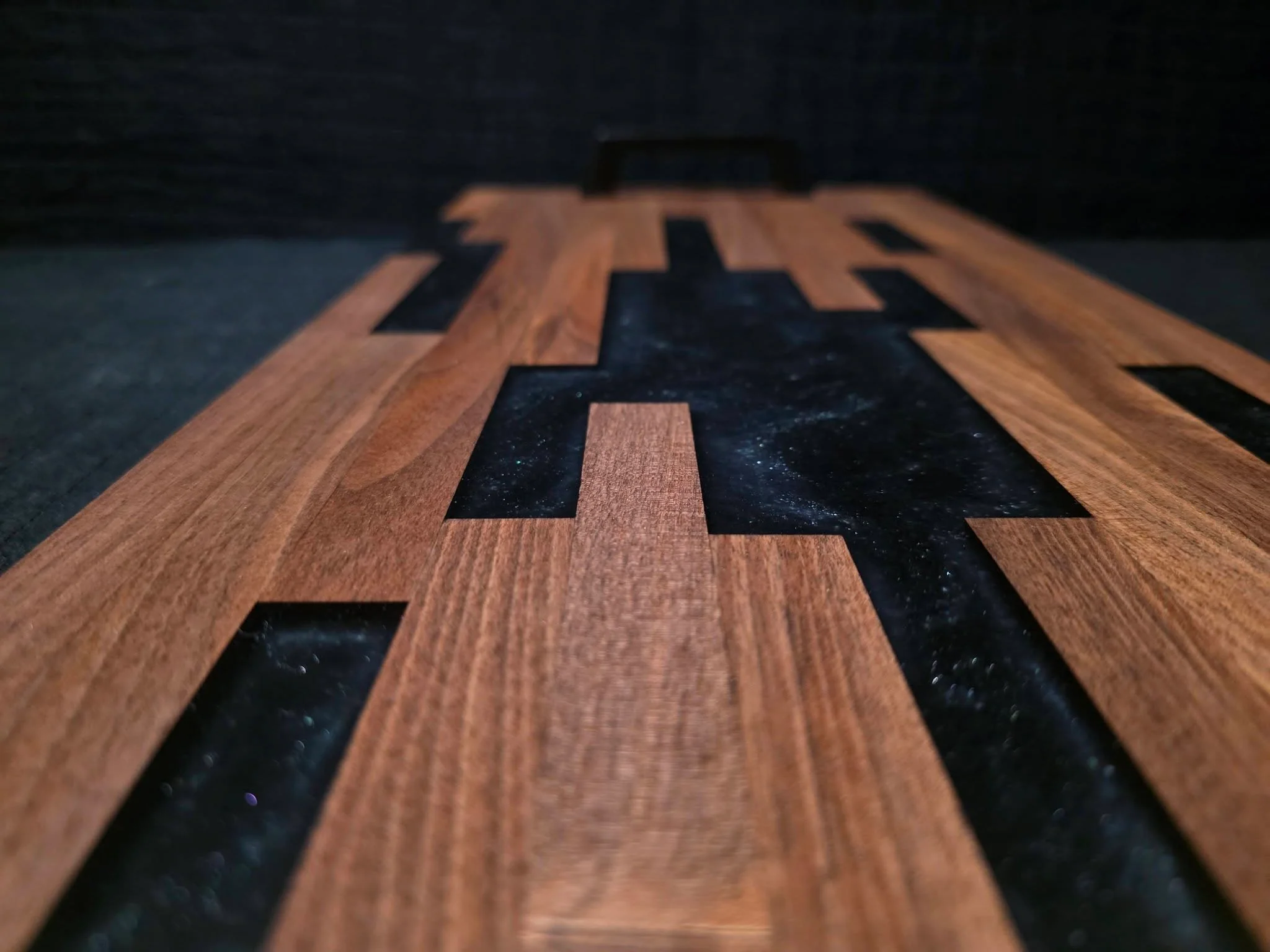 'The Space Between' Walnut & Epoxy Serving Tray - Image 5