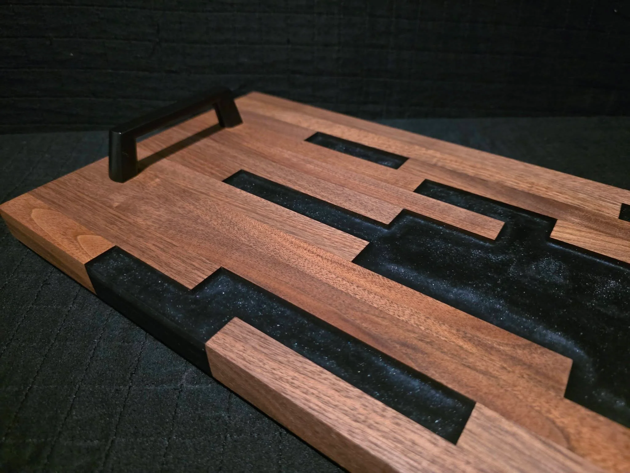 'The Space Between' Walnut & Epoxy Serving Tray - Image 6