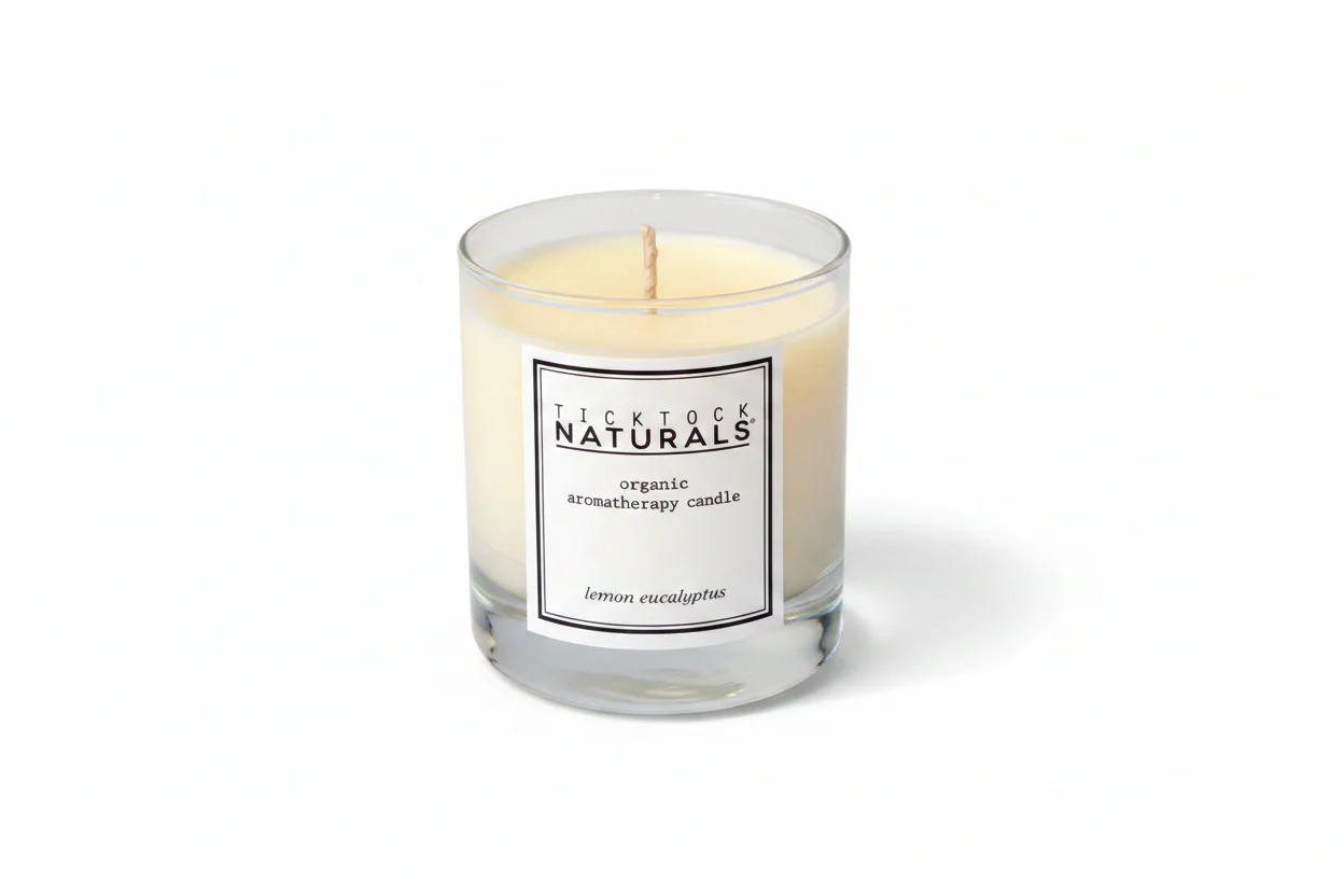 Tick Tock Naturals Aromatherapy Lemon Eucalyptus Candle - 7 oz
