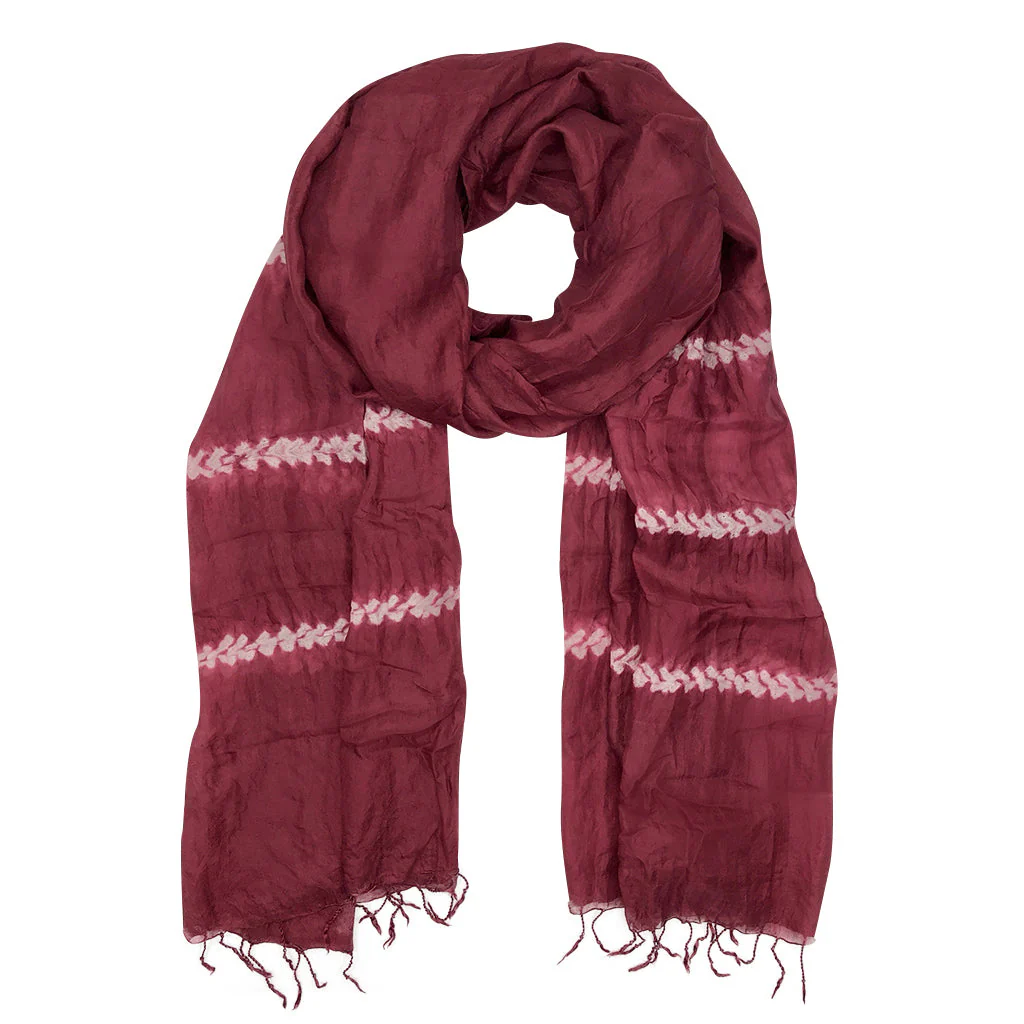 Tie Dye Khmer Silk Scarf - Image 2