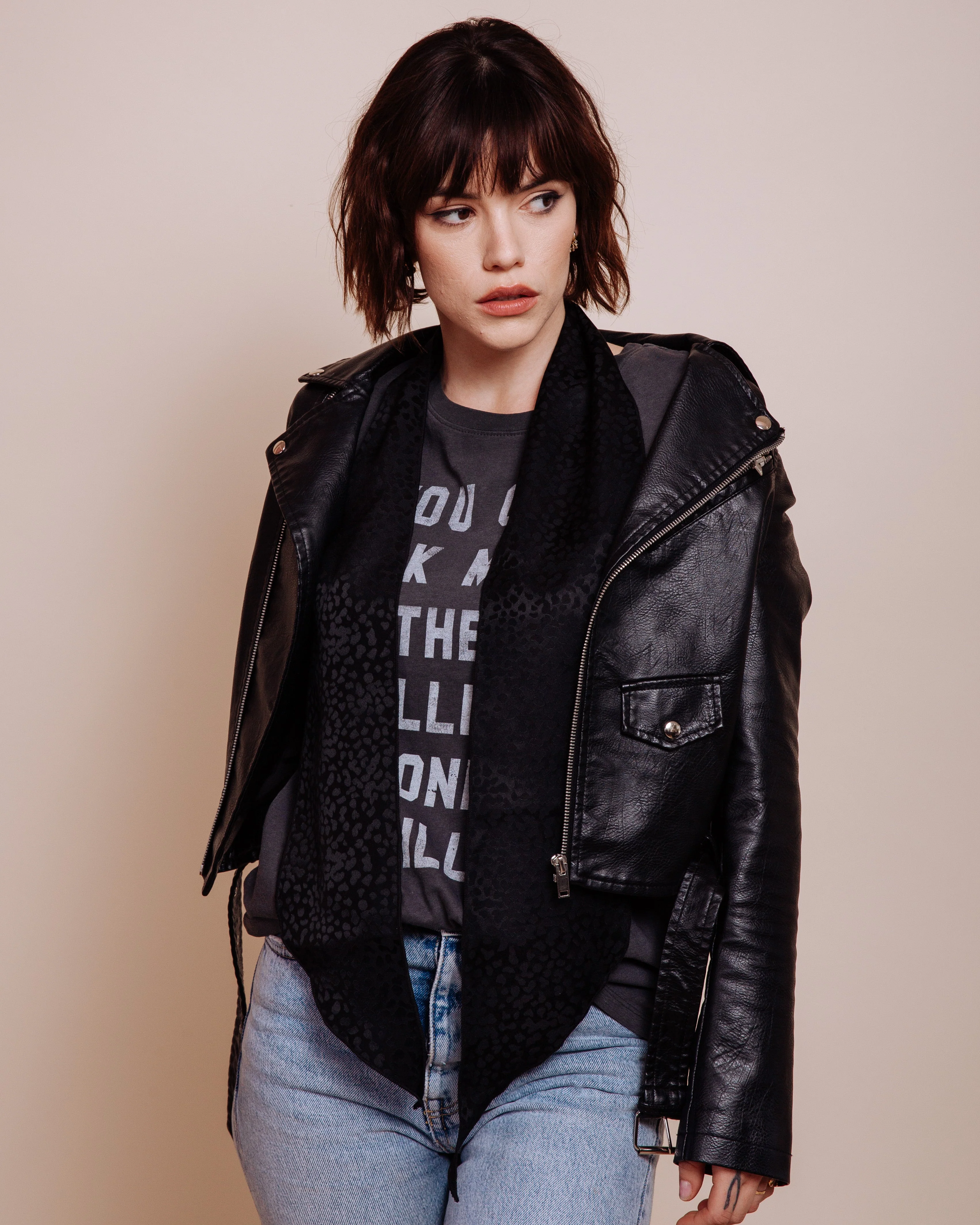 Tiny Dancer: Black - Skinny Scarf