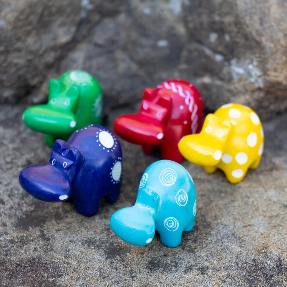 Tiny Soapstone Hippo - Image 2
