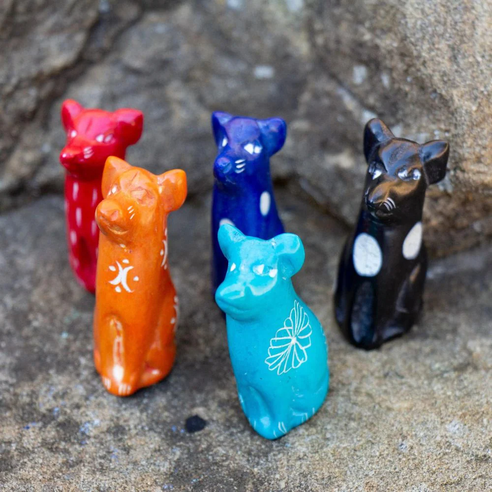 Tiny Soapstone Sitting Dog - Image 2
