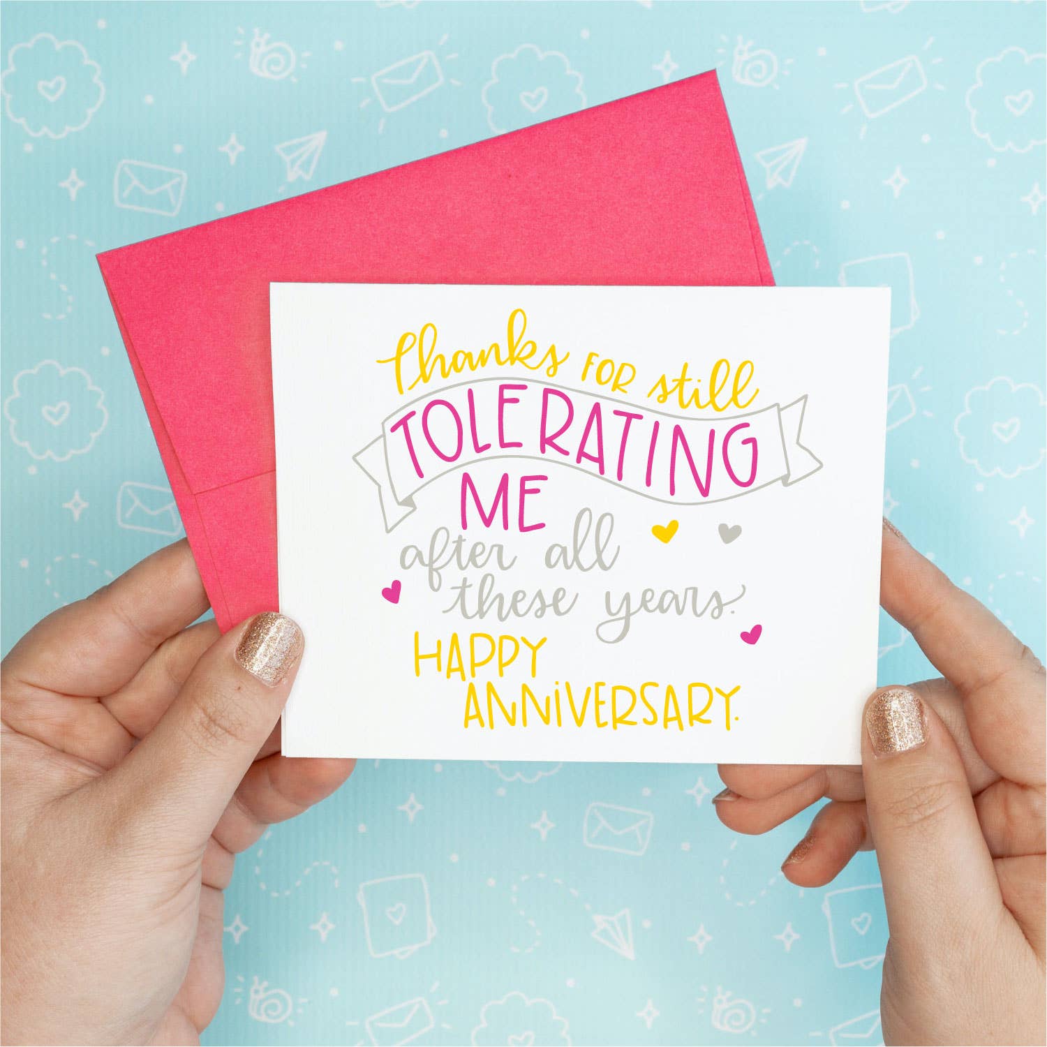 Tolerate Me Anniversary Funny Greeting Card