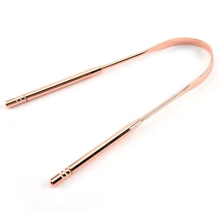Stainless Steel Tongue Scraper | Plastic-Free Oral Care Tool (Silver or Rose Gold) - Image 4
