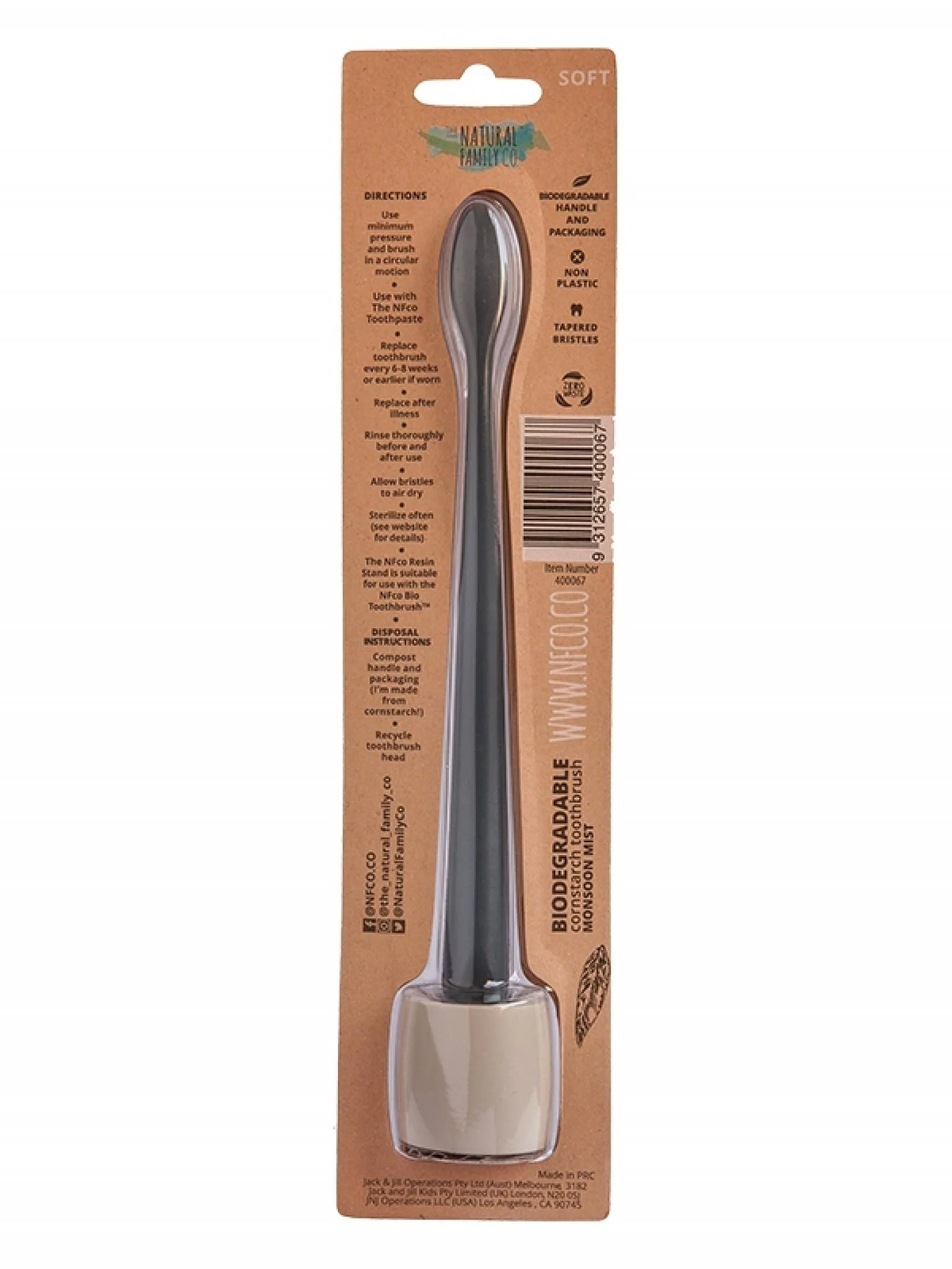 Toothbrush and Stand - Plastic Free and Biodegradable - Image 2