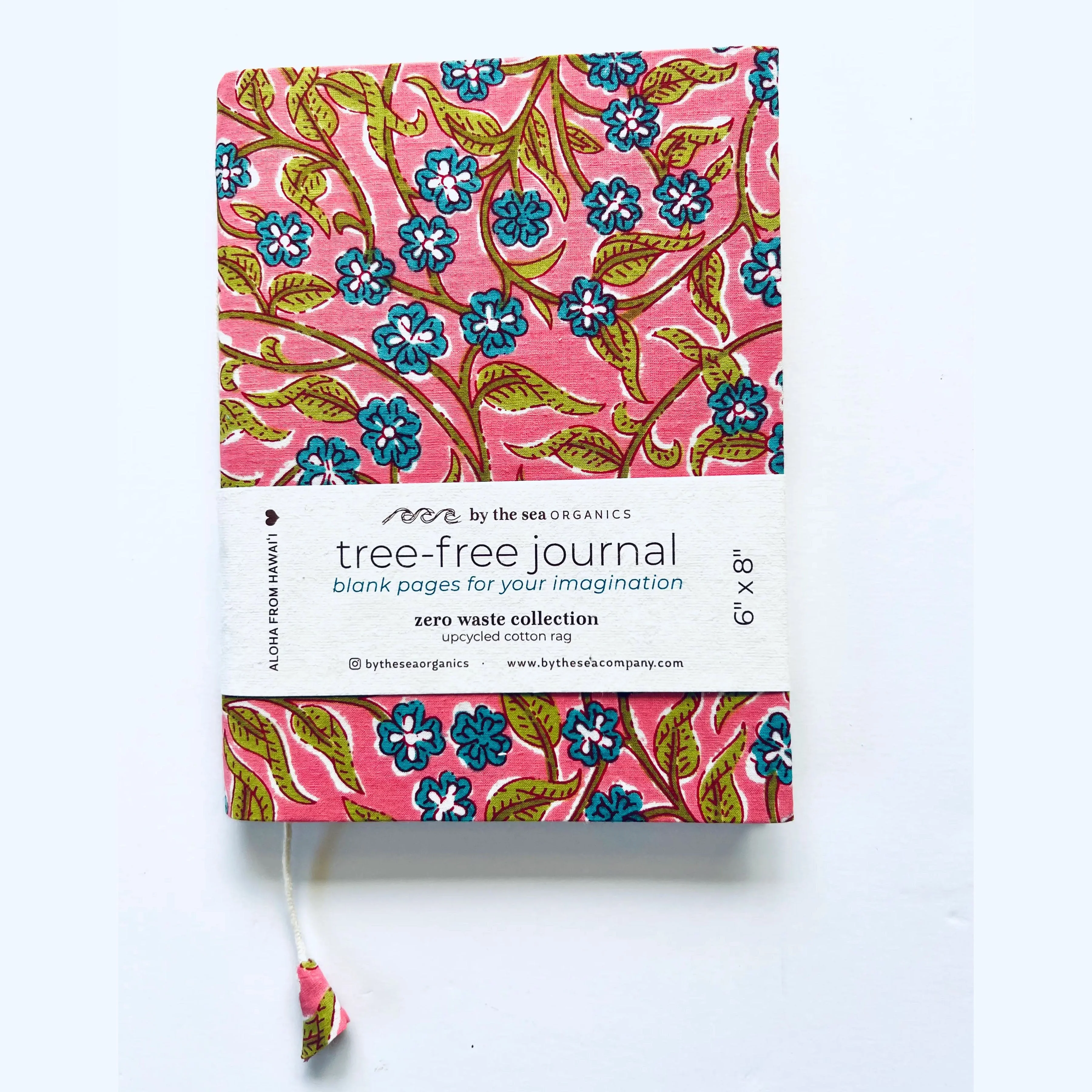 Tree Free journal with Upcycled Fabric Cover 6" x 8" - Image 7