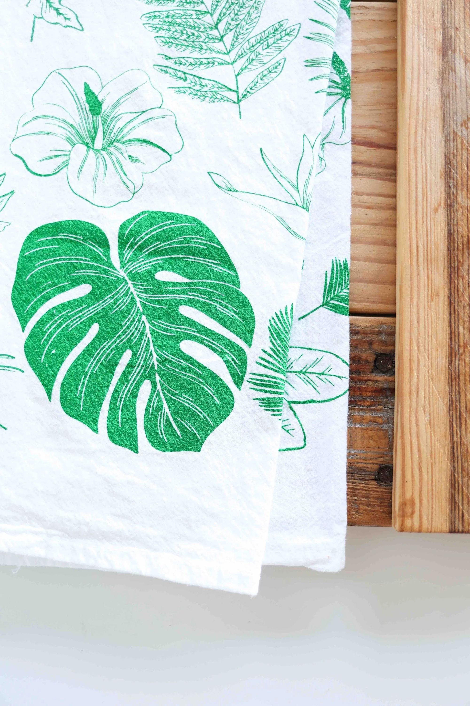 Tropical Leaves Tea Towel - Image 6