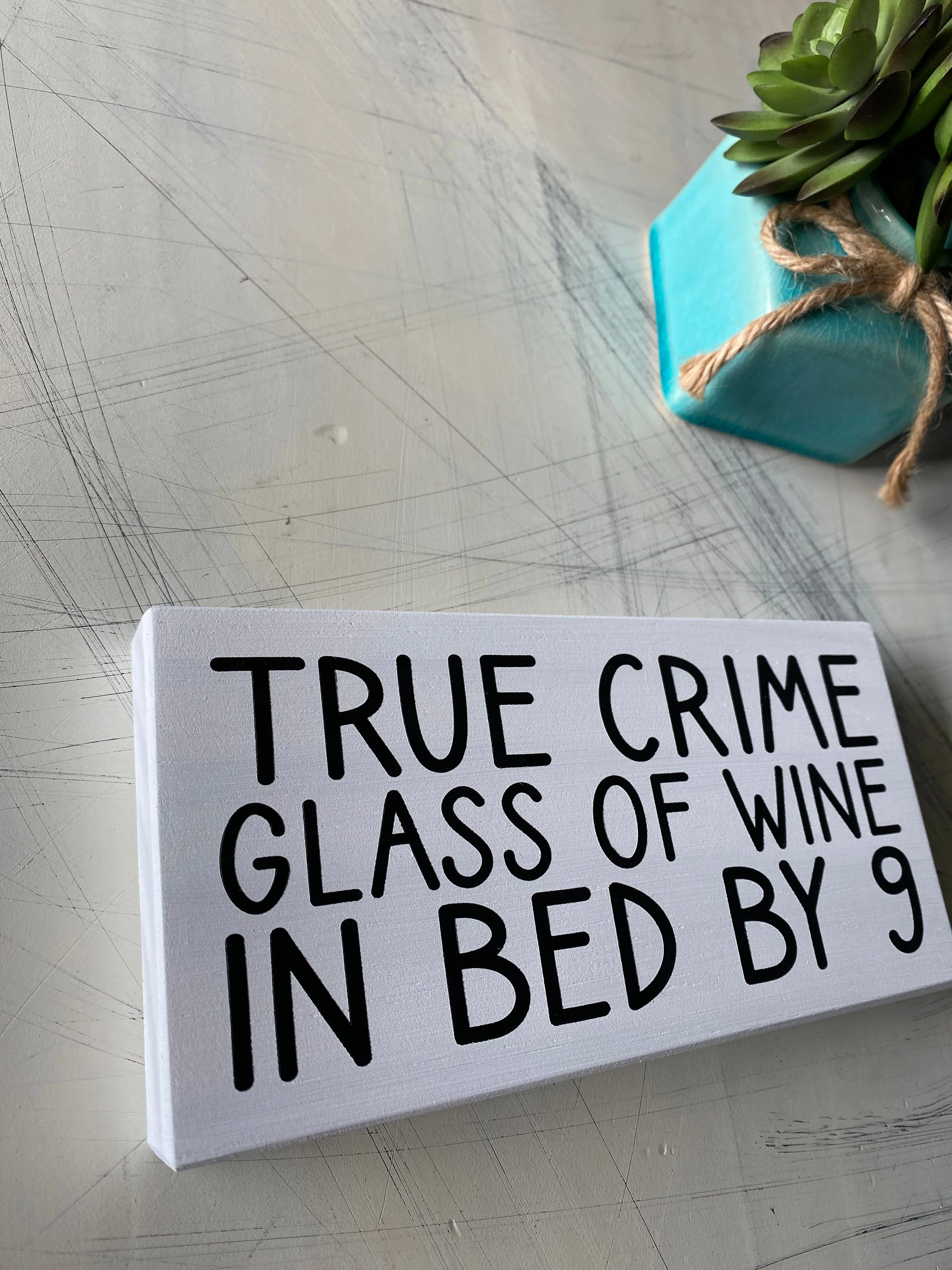 True crime glass of wine in bed by 9 - Image 2