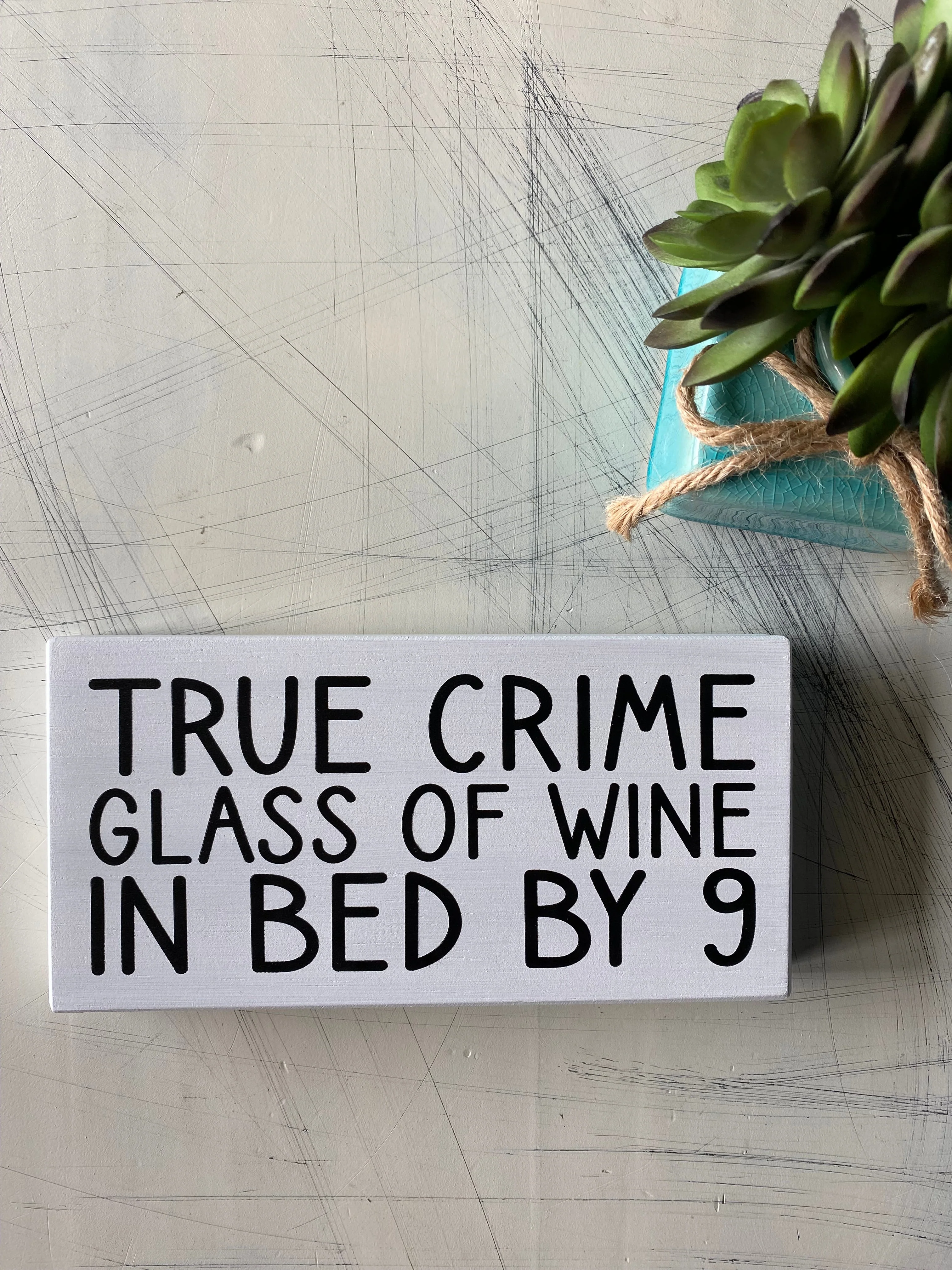 True crime glass of wine in bed by 9 - Image 3