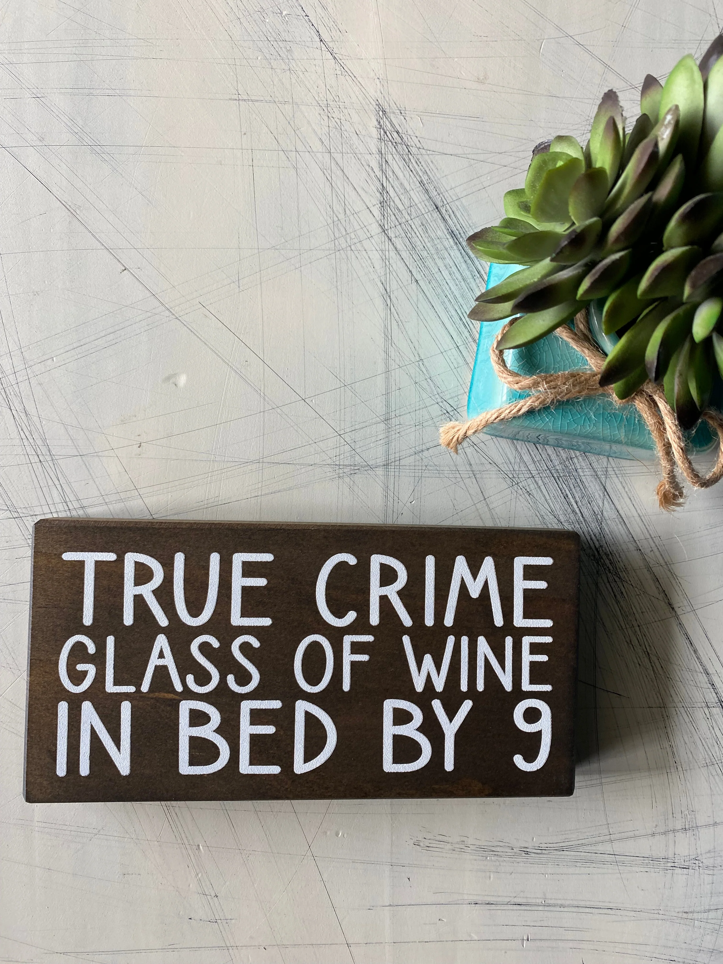True crime glass of wine in bed by 9 - Image 4
