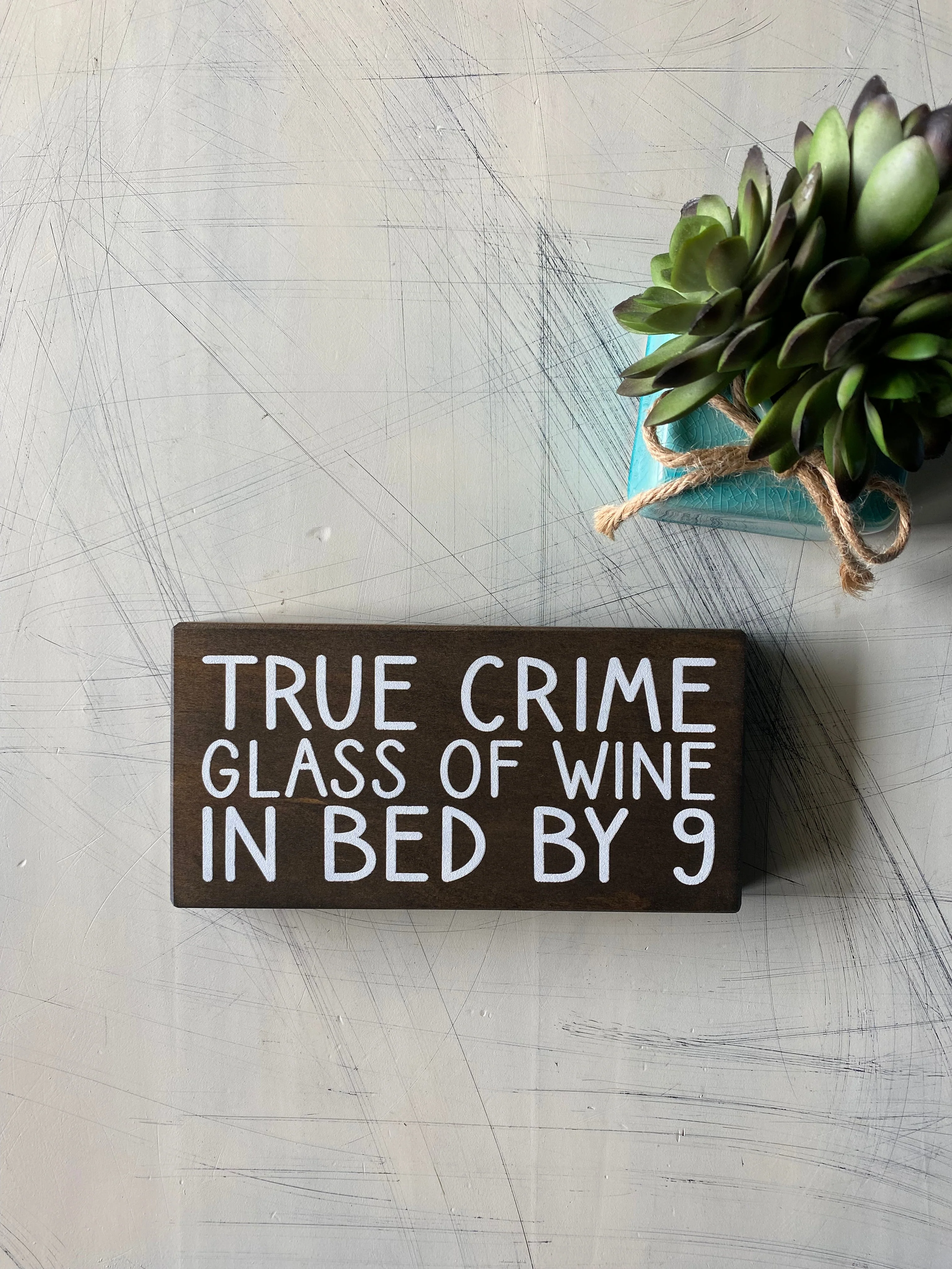 True crime glass of wine in bed by 9 - Image 6