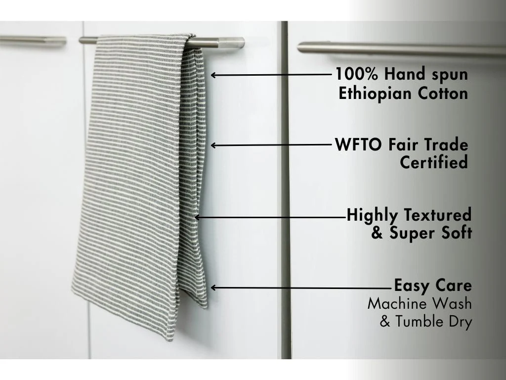 Turkana Handwoven Ethiopian Cotton Tea Towel - Image 2
