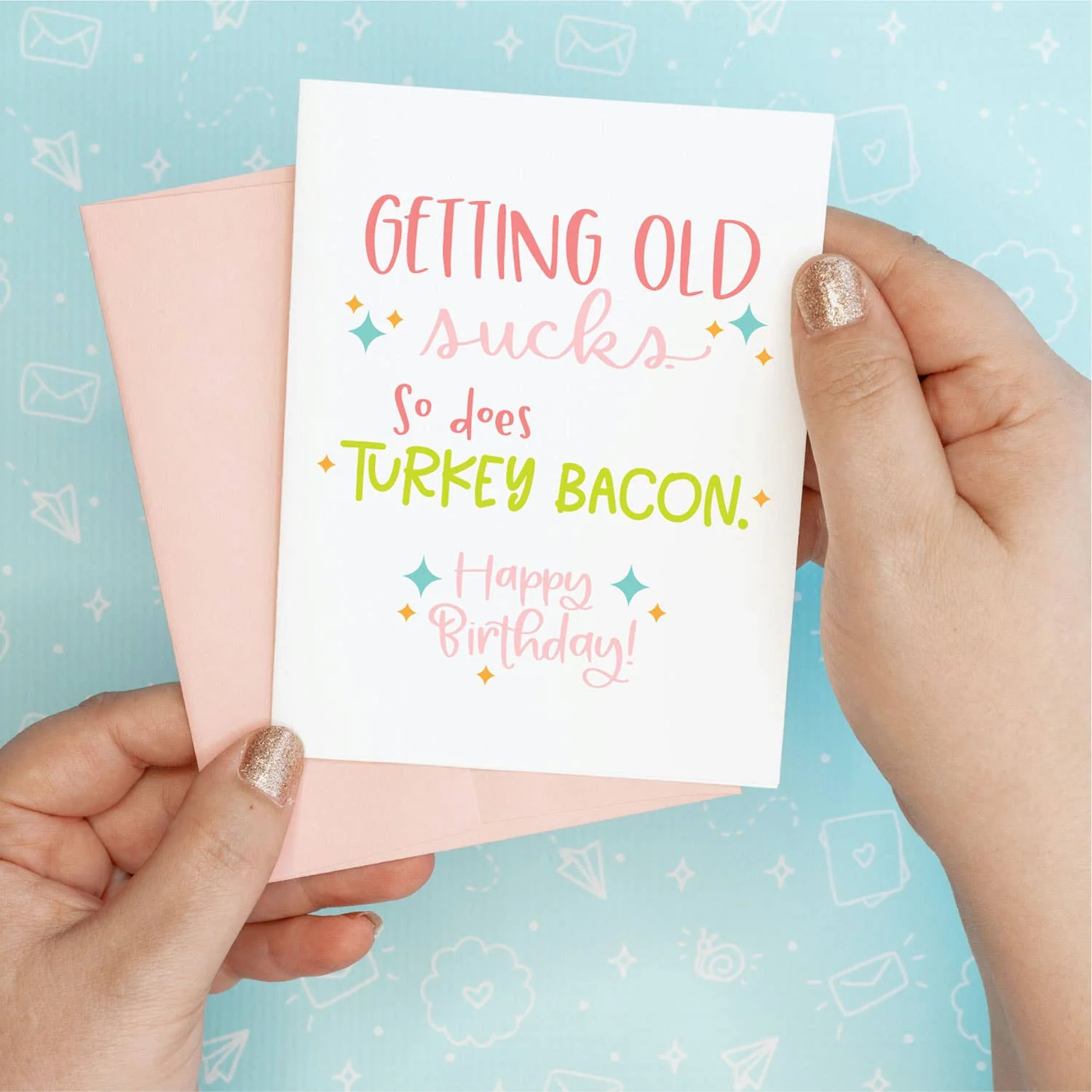 Turkey Bacon Birthday Funny Greeting Card