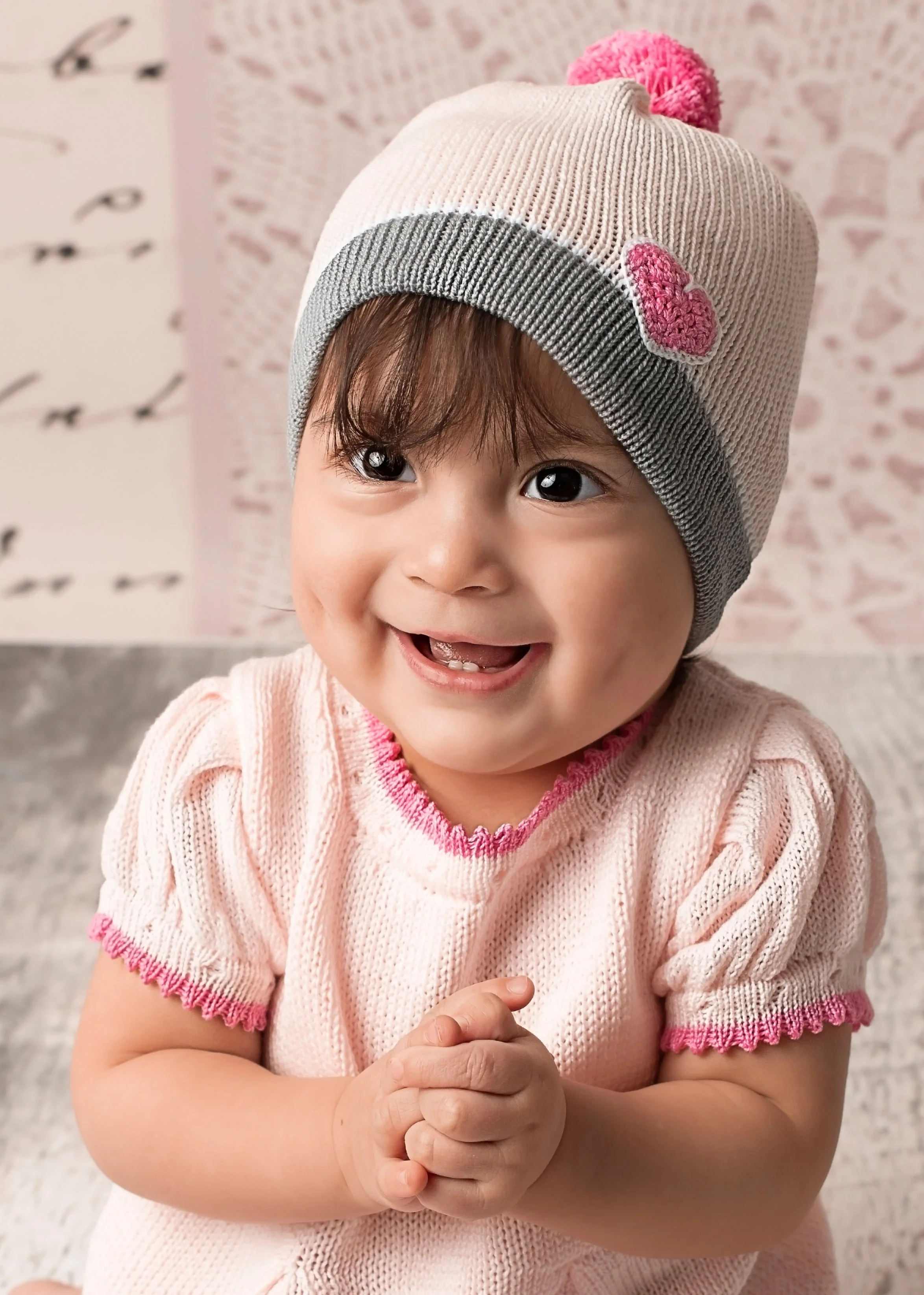 Valentine Baby Hat, pink - Image 2
