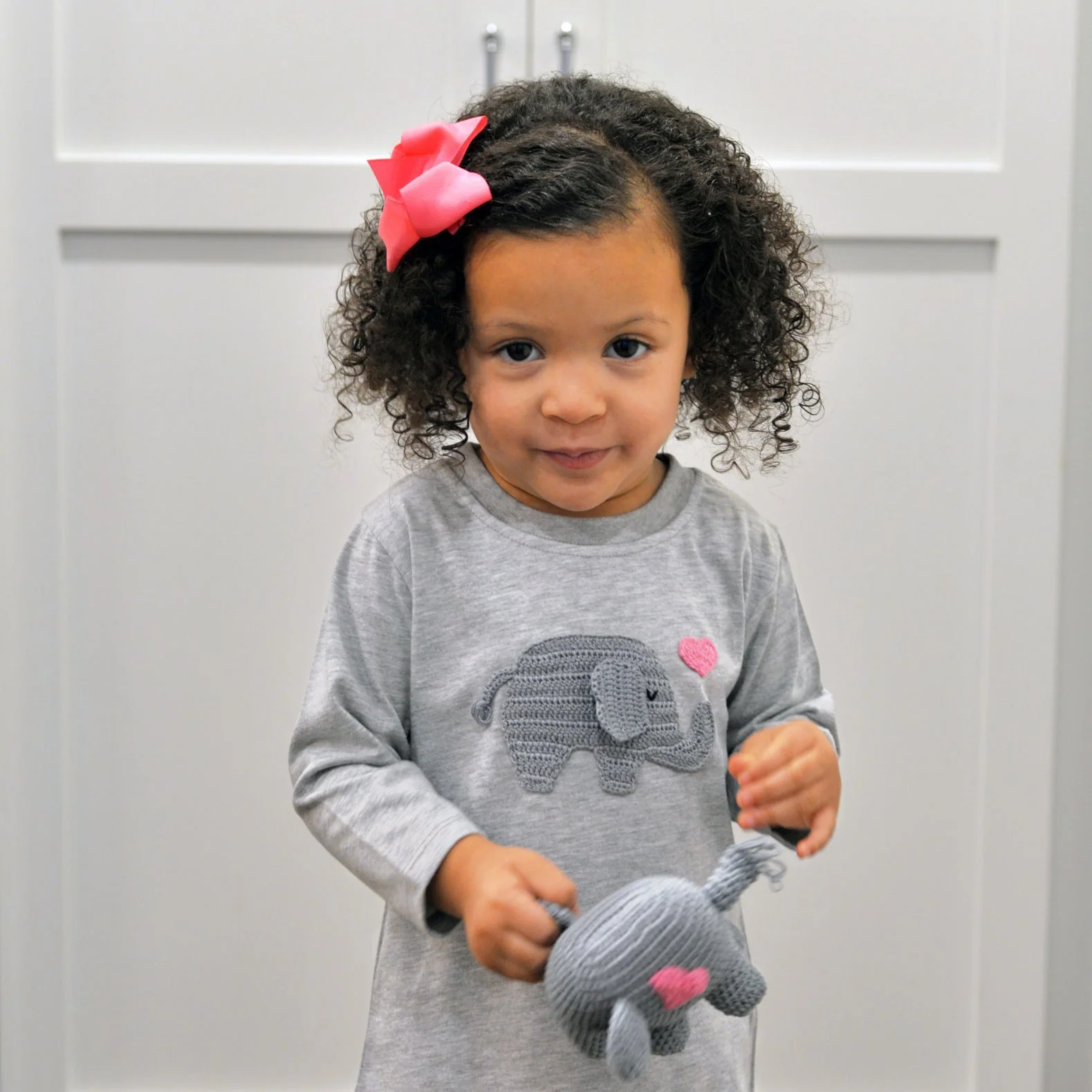 Valentine Elephant Tee, Pink - Image 2