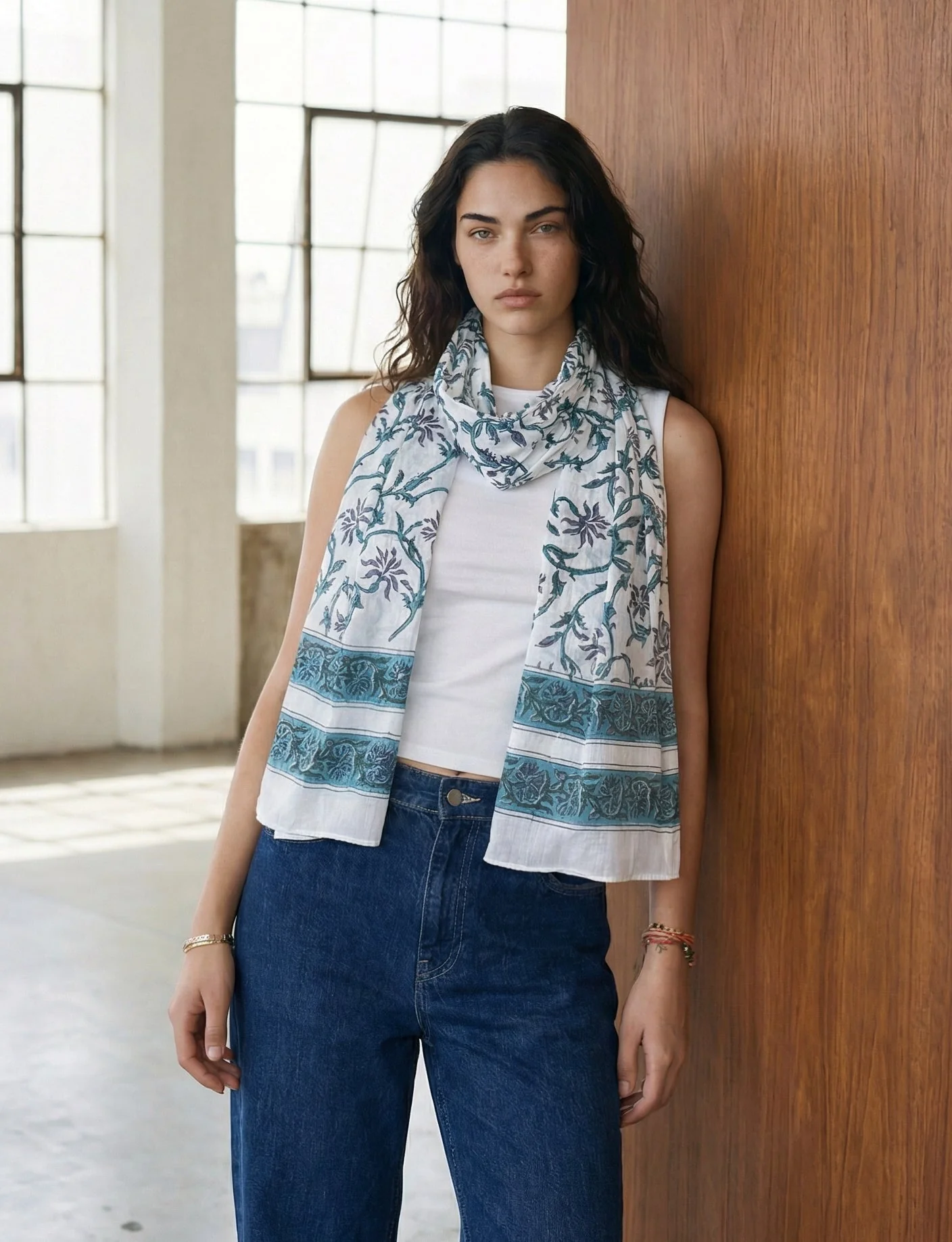 Vintage Floral Scarf - Image 2