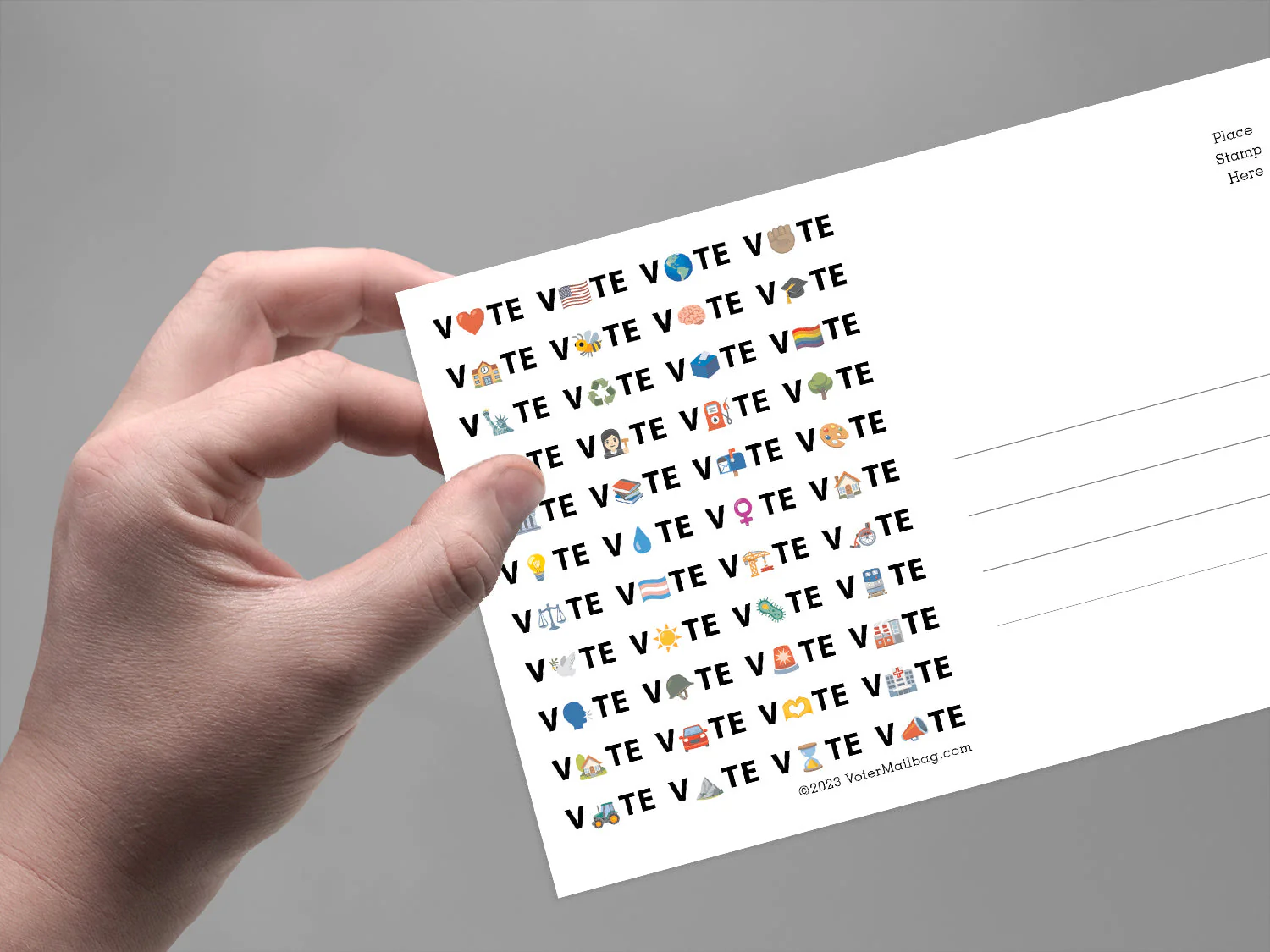 VOTE EMOJI Blank 4x6 Voter Postcards - Image 4