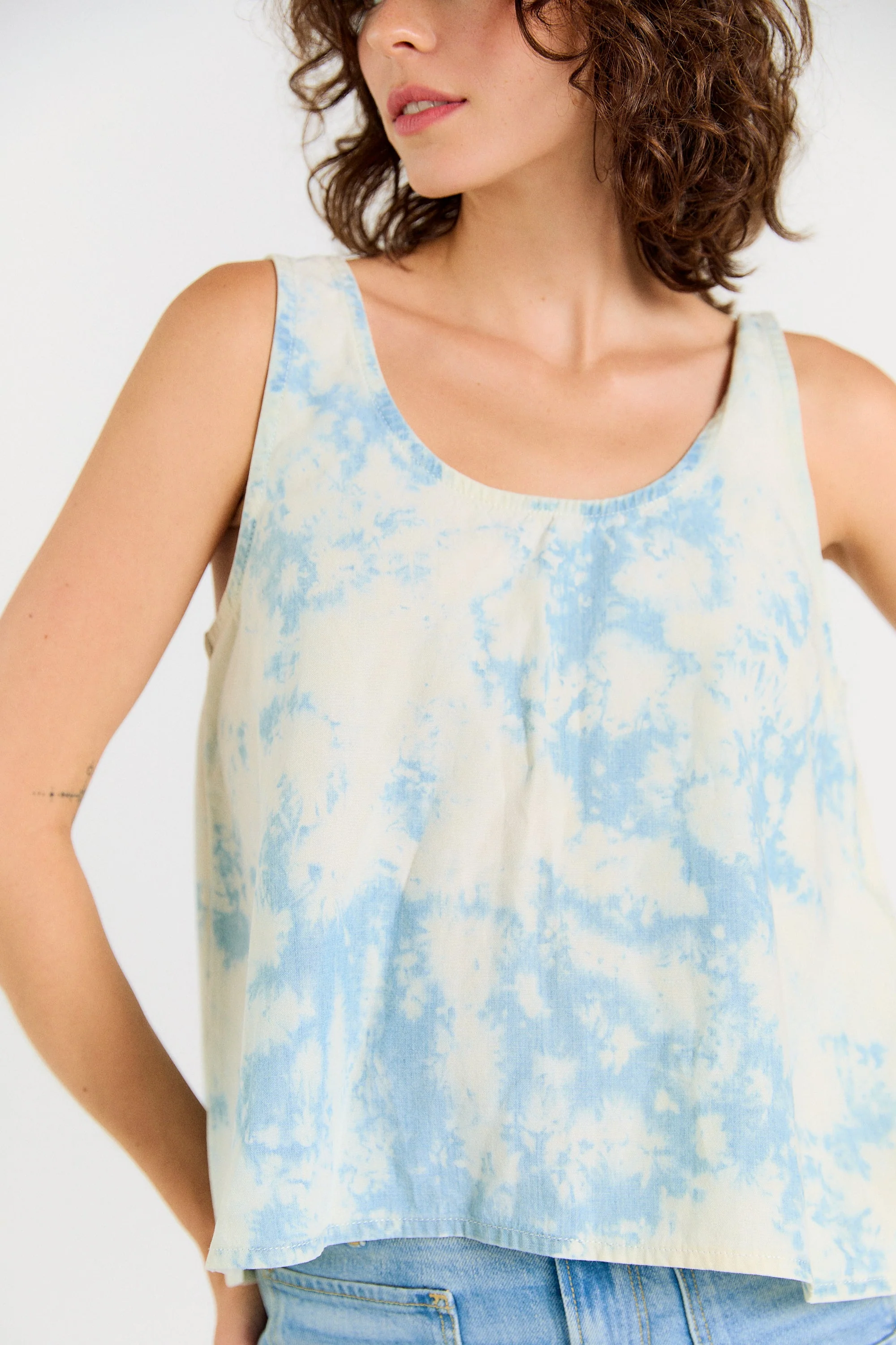 Wabi Sabi Crop Tank - Sky Wash - Image 7