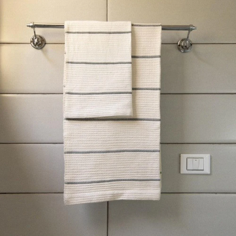 Wari Handwoven Ethiopian Cotton Waffle Hand Towel - Image 10