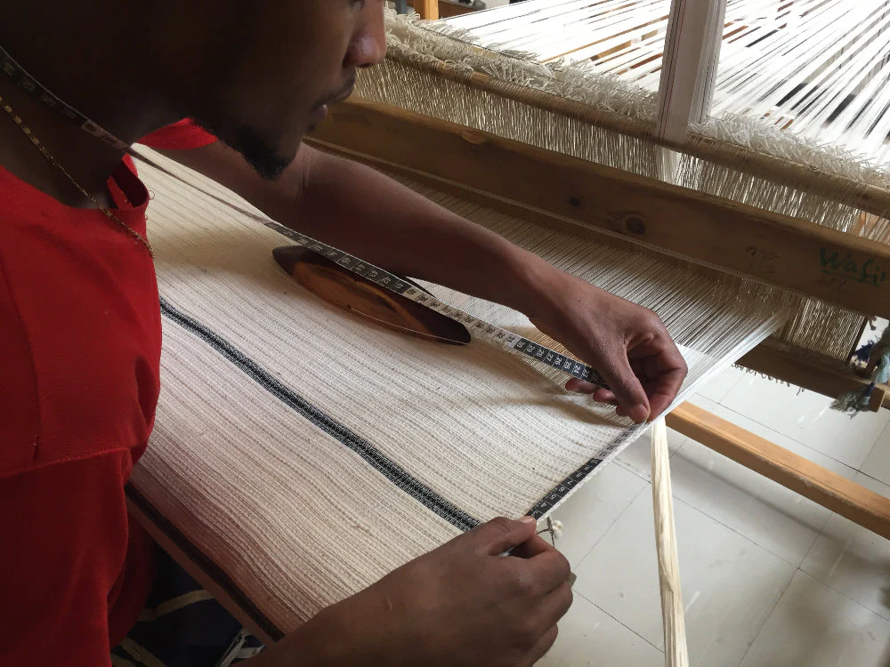 Wari Handwoven Ethiopian Cotton Waffle Hand Towel - Image 12
