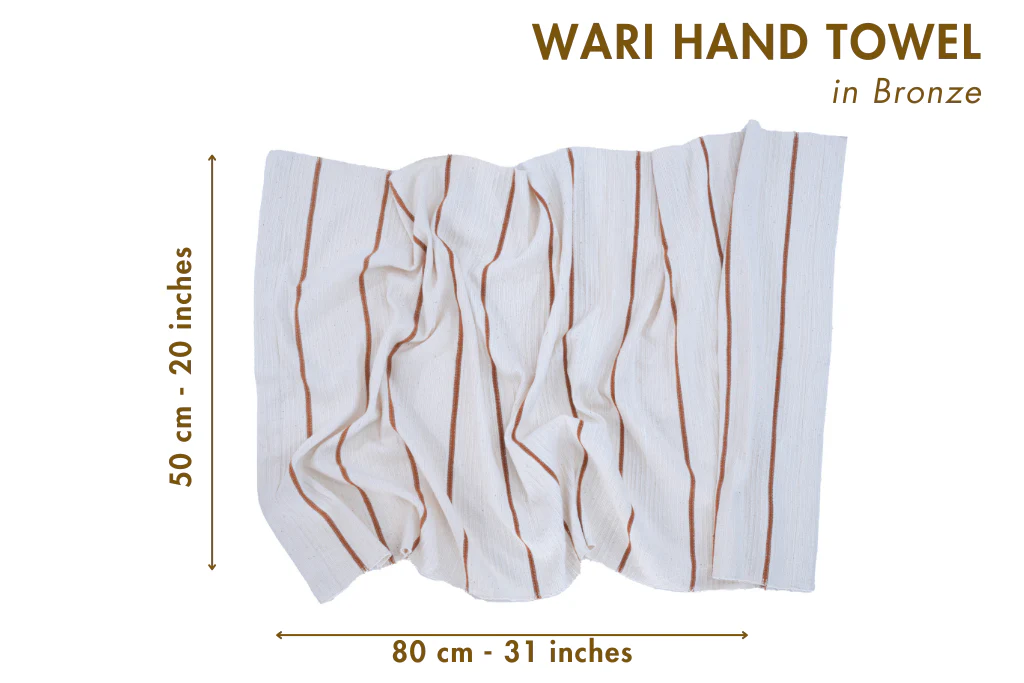 Wari Handwoven Ethiopian Cotton Waffle Hand Towel - Image 8