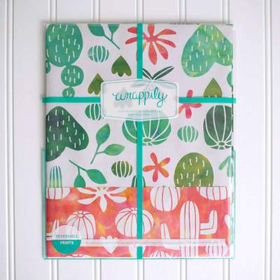 Watercolor Cactus • Double-Sided Eco Wrapping Paper • Everyday Edition - Image 4