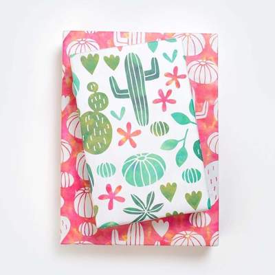 Watercolor Cactus • Double-Sided Eco Wrapping Paper • Everyday Edition - Image 5