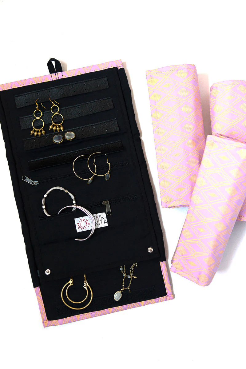 Wayfarer Jewelry Roll Travel Case - Diamond - Image 2
