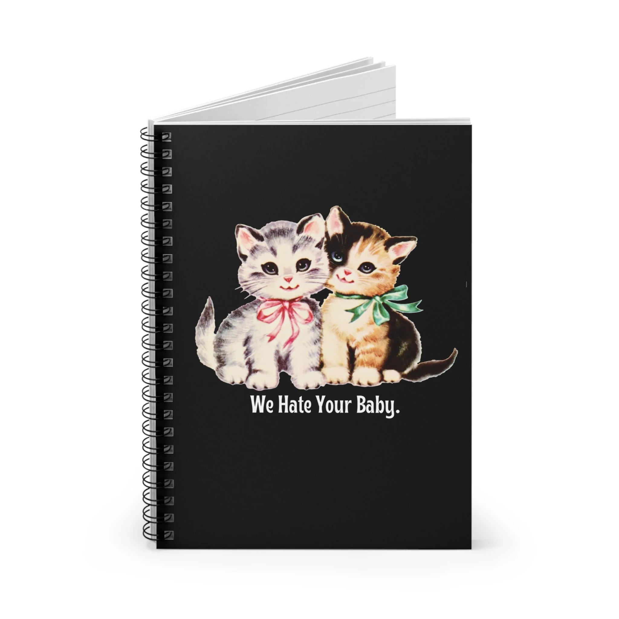 We Hate You Kitties Spiral Notebook - Ruled Line - Image 2