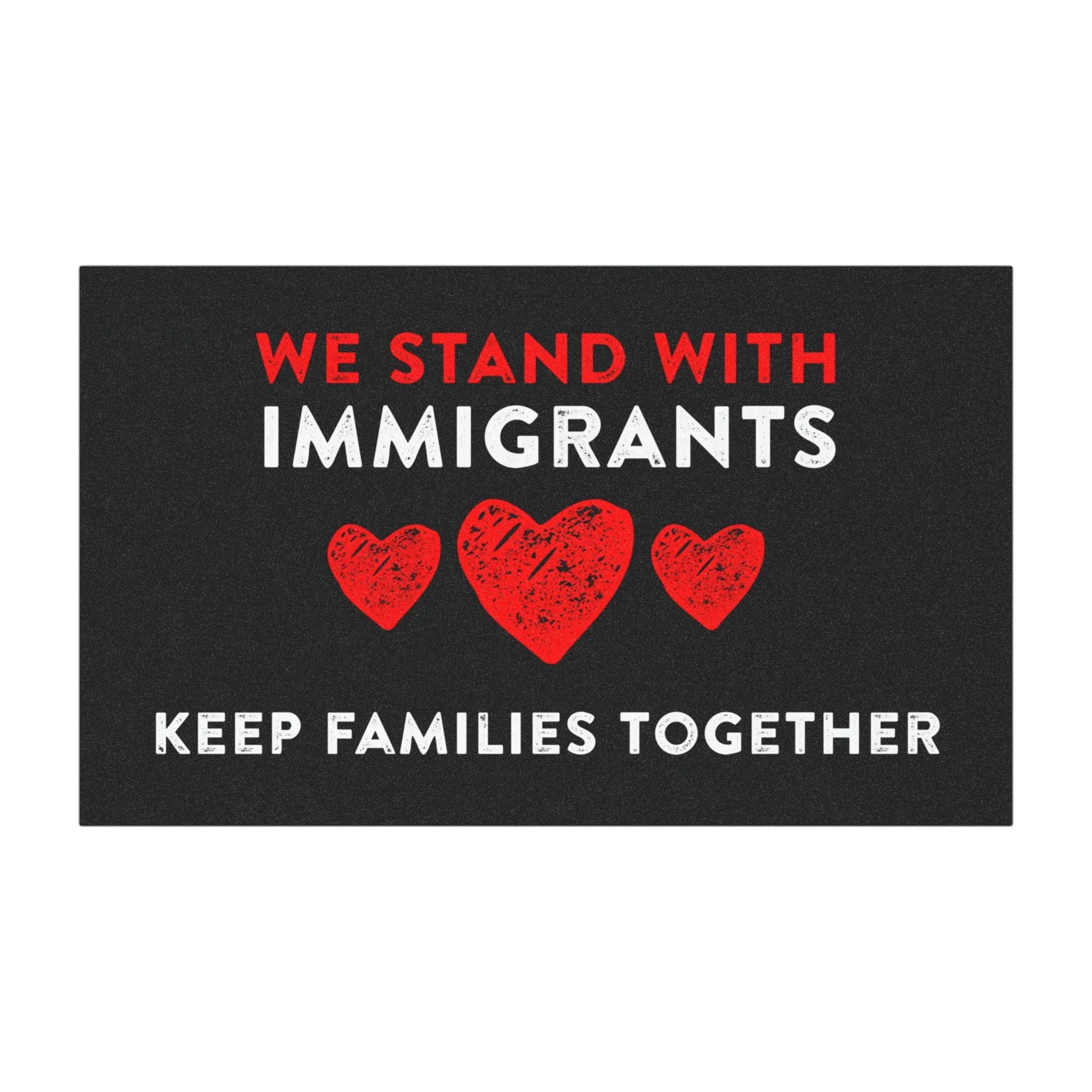 We Stand with Immigrants Heart - Car Magnet - Image 3