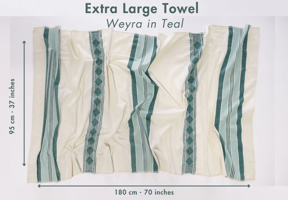 Weyra Handwoven Ethiopian Cotton Beach Towel - Image 7