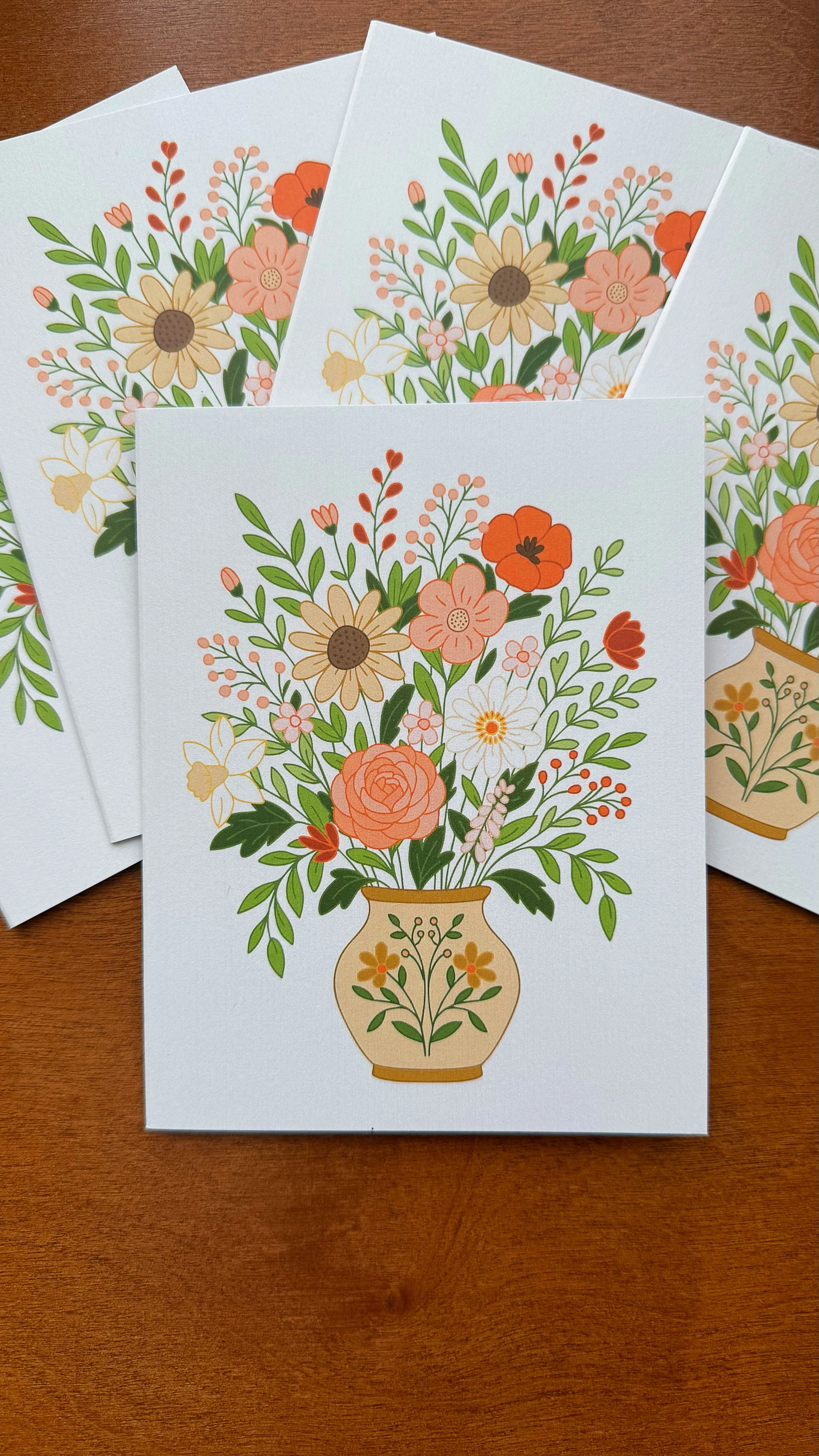 Wildflower Vase All-Occasion Everyday Greeting Card - Image 2