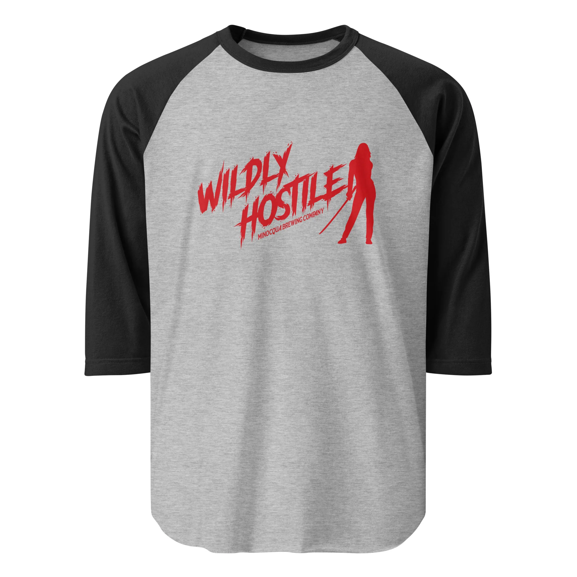 Wildly Hostile 3/4 Sleeve T-Shirt - Image 3