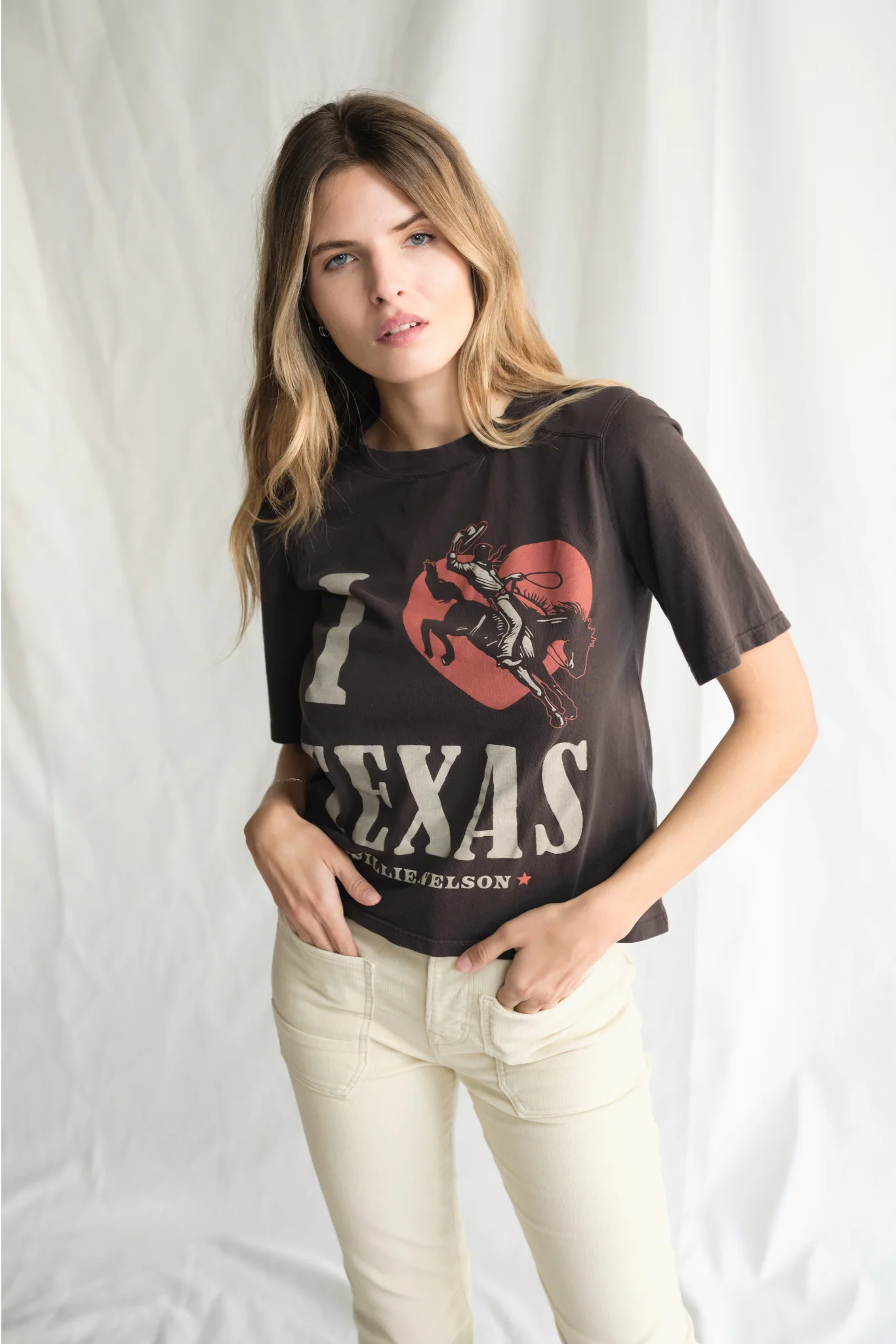 Willie Nelson I LOVE TEXAS Top - Image 2