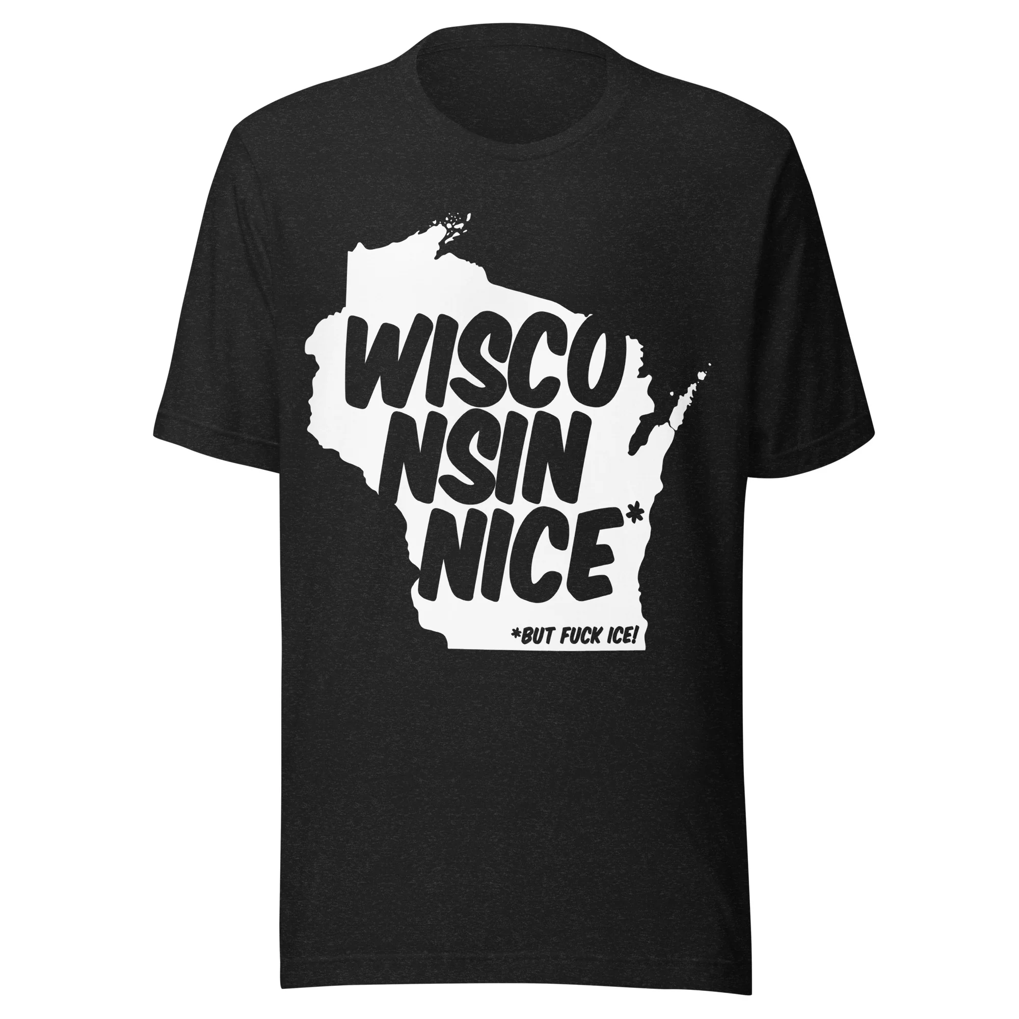 Wisconsin Nice* White Print T-Shirt - Image 2
