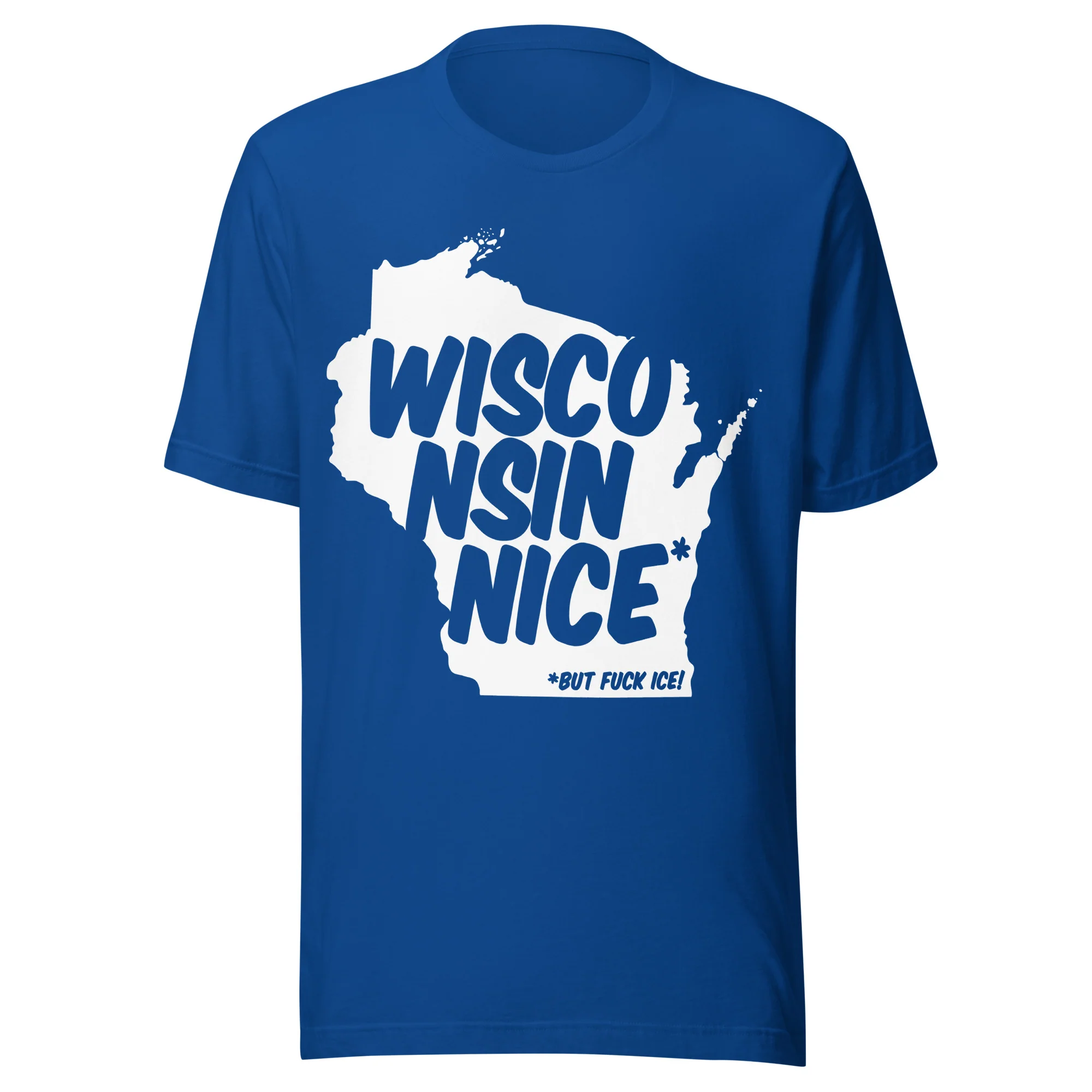 Wisconsin Nice* White Print T-Shirt - Image 4