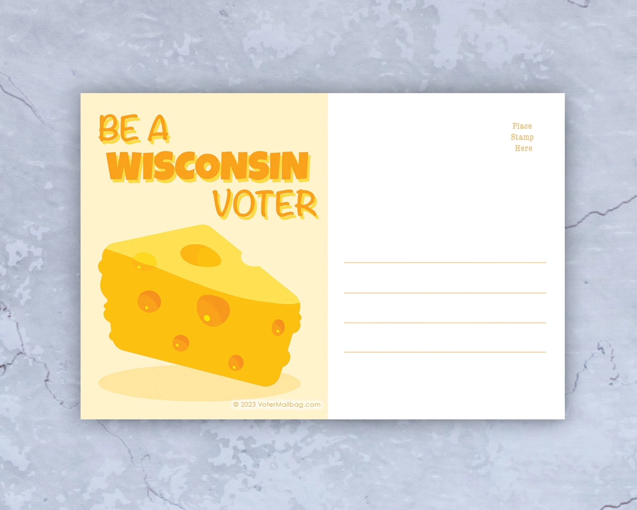 Wisconsin Voter Postcards - Blank 4x6 Voter Postcards - Image 2