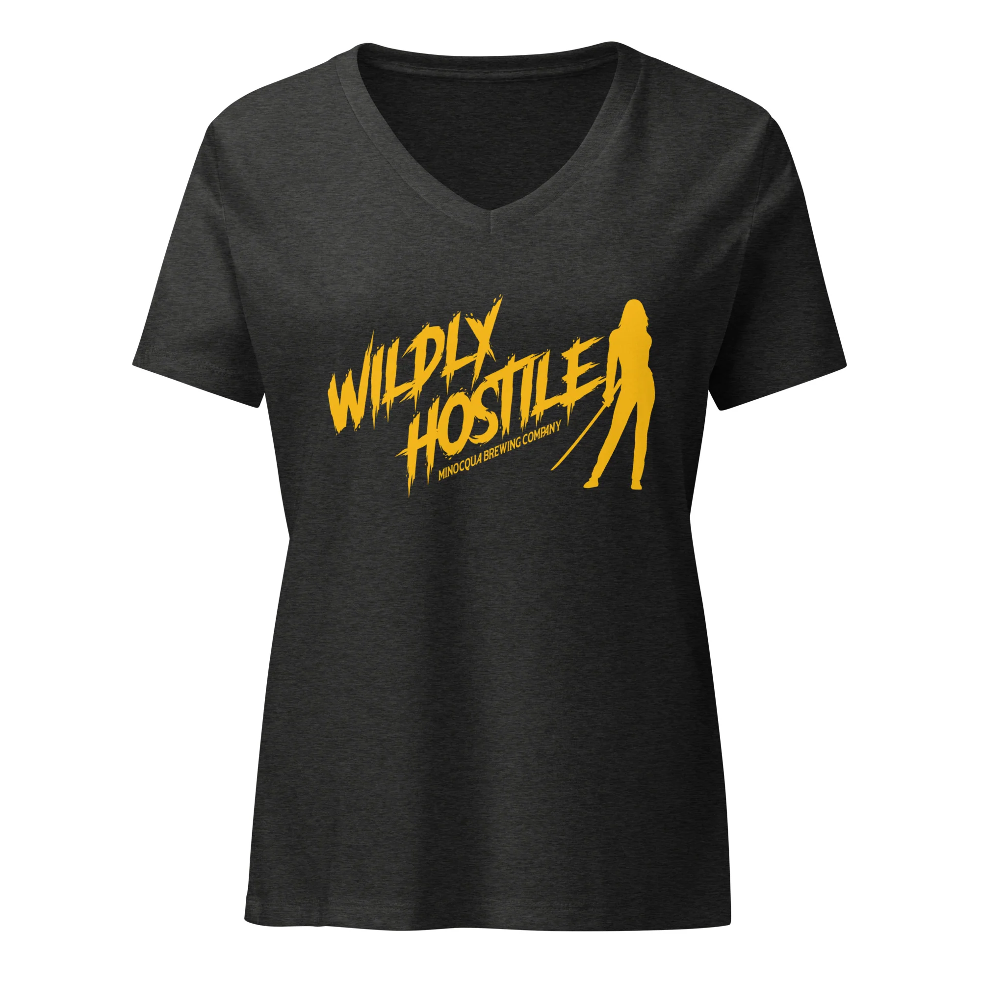 Wildly Hostile Women’s Relaxed V-Neck T-Shirt - Image 2